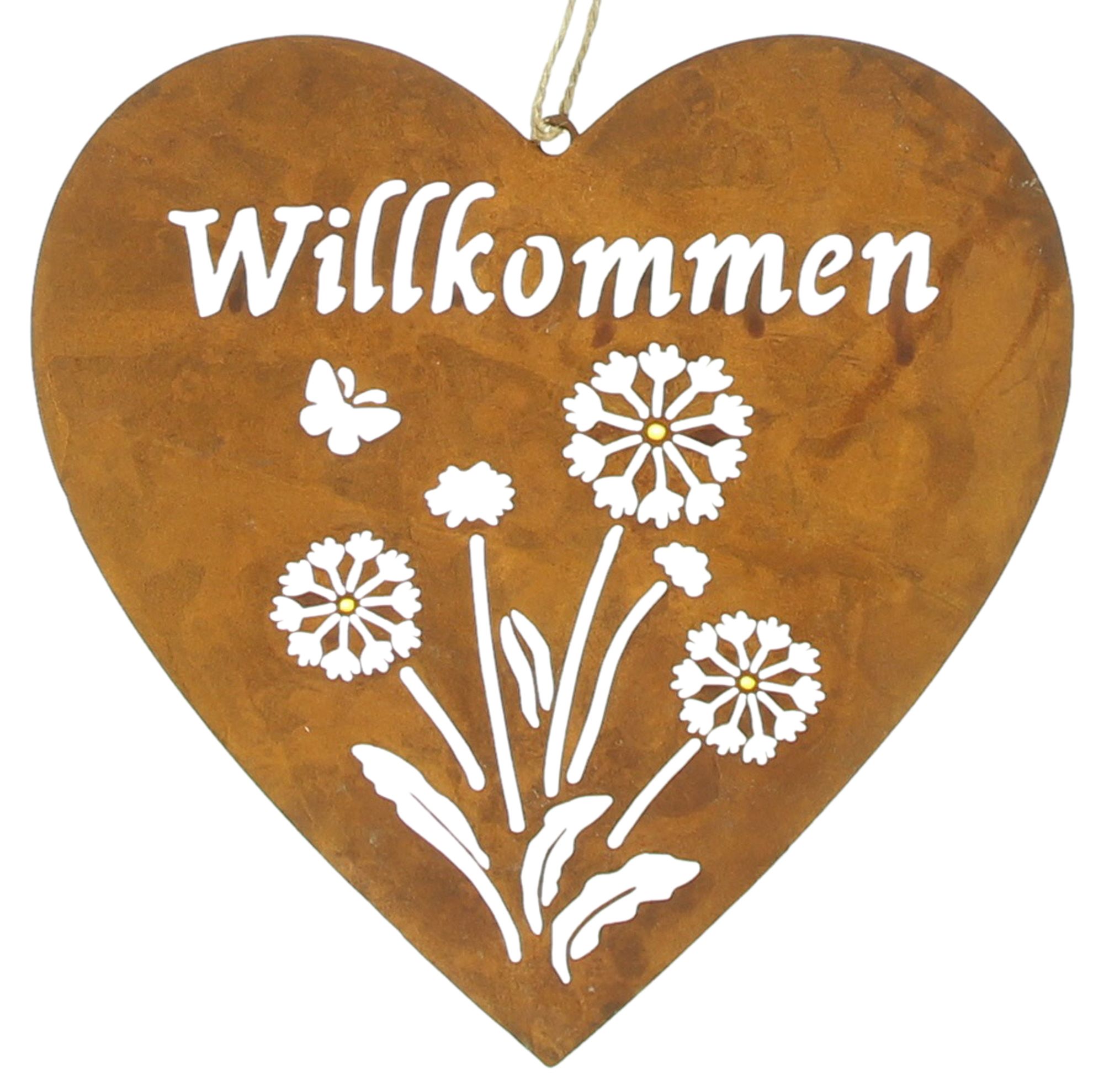 Herzhänger "Willkommen" im Frank Flechtwaren Online Shop für Ostern kaufen Herzhänger "Willkommen" im Frank Flechtwaren Online Shop für Ostern kaufen