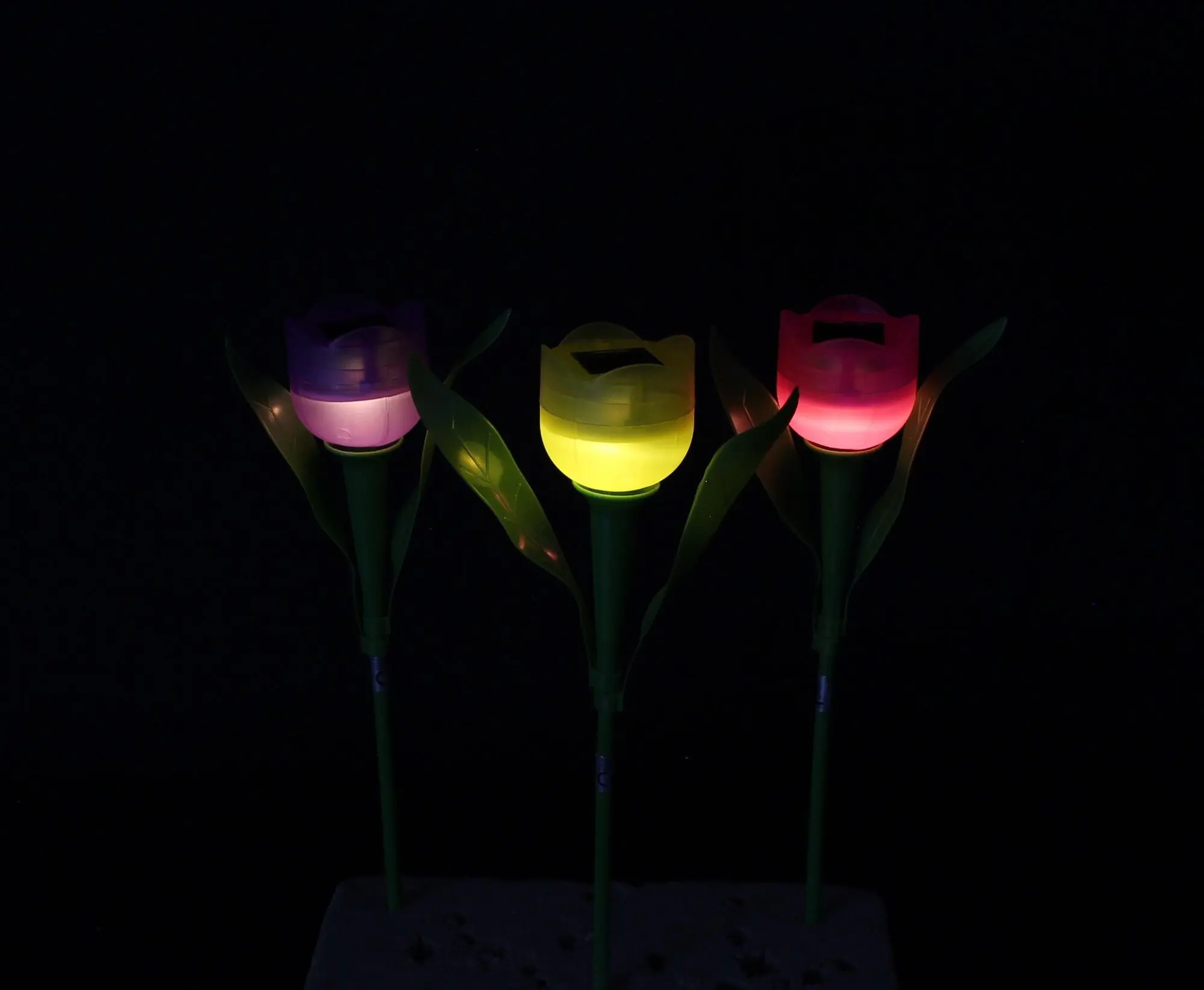 Solar-Deko "Tulpe", 3er Set  im Frank Flechtwaren Online Shop für Solar-Beleuchtung kaufen