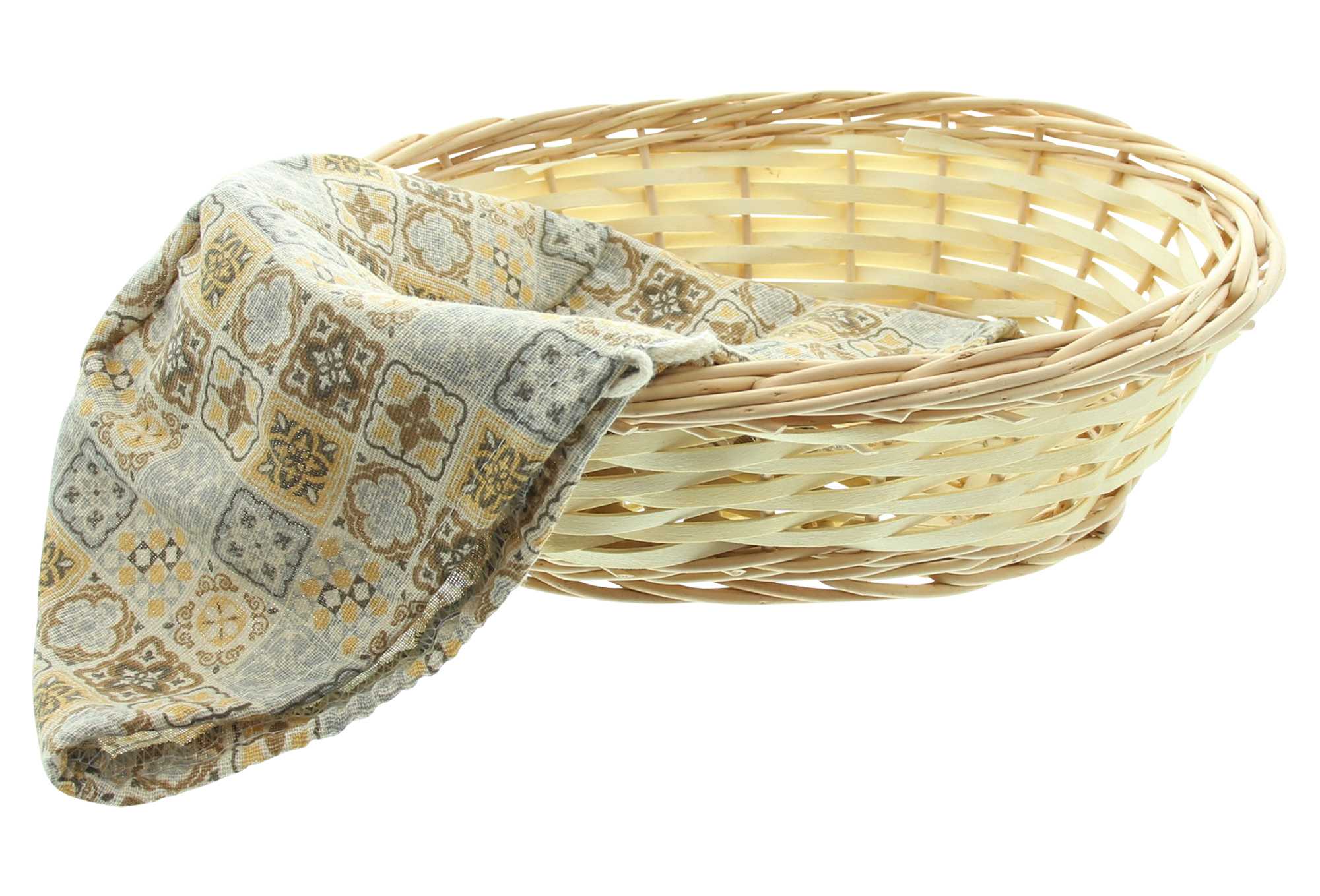 Füllkorb "Mosaik", oval  im Frank Flechtwaren Online Shop für Küche kaufen