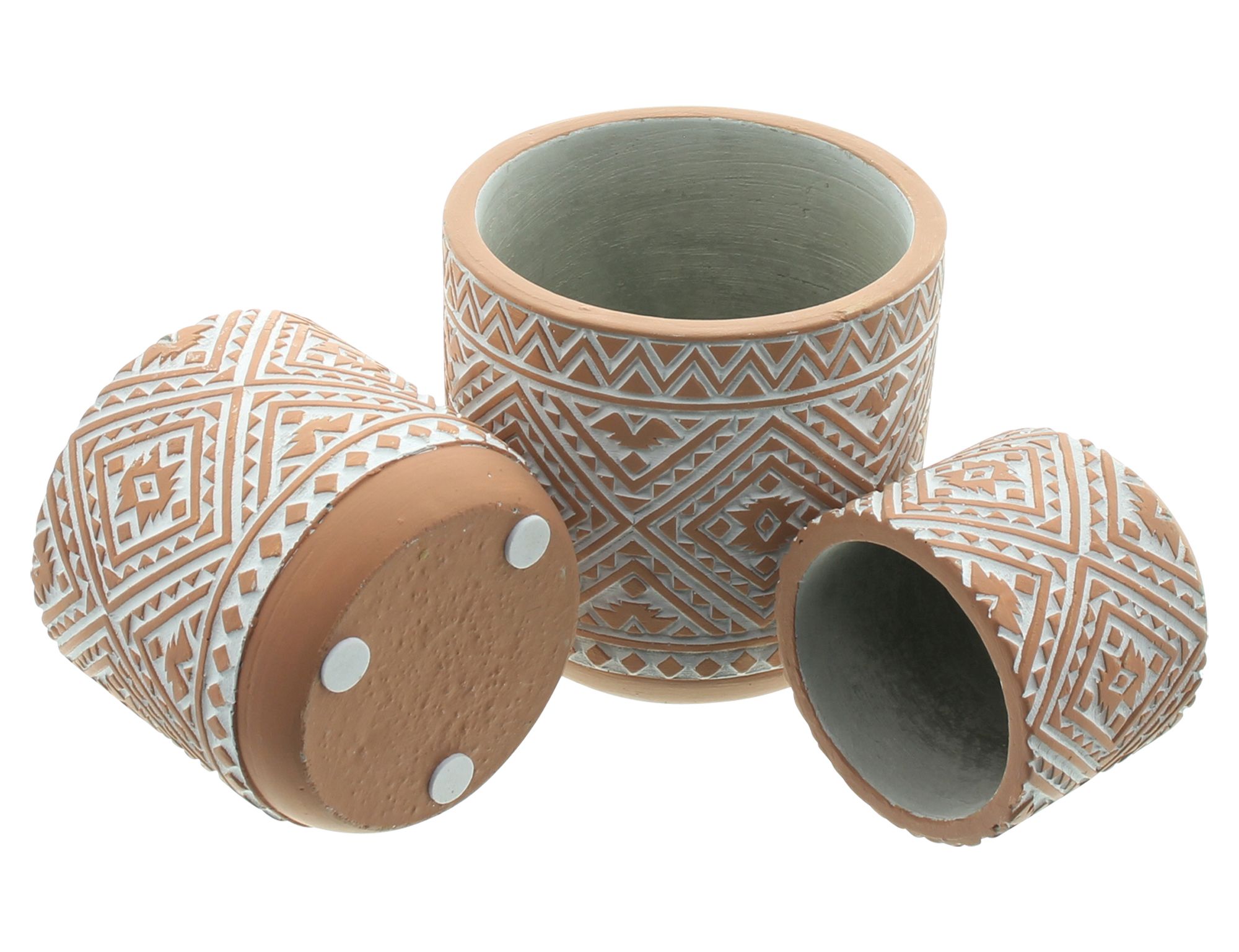 Blumentopf "Terracotta", 3er Set  im Frank Flechtwaren Online Shop für Pflanztöpfe kaufen