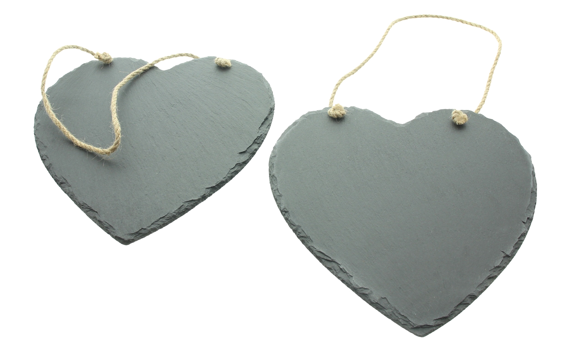 Herzhänger "Schiefer", 2er Set  im Frank Flechtwaren Online Shop für Dekohänger kaufen