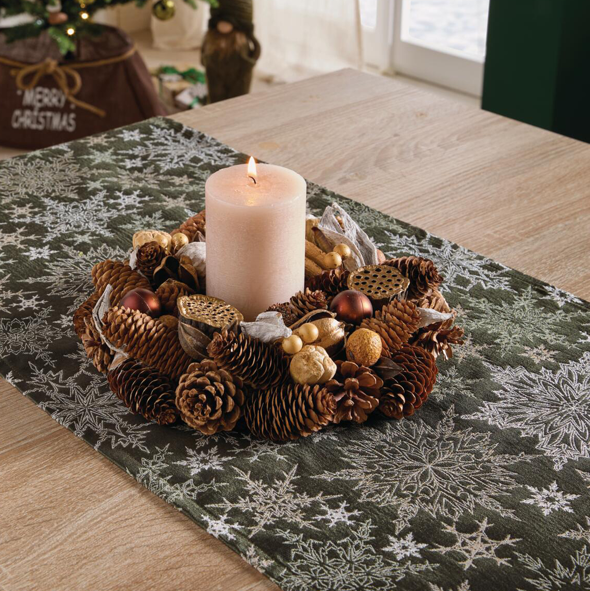 Weihnachtskranz '"Natur-Mix"  im Frank Flechtwaren Online Shop für Weihnachtliche Kränze kaufen