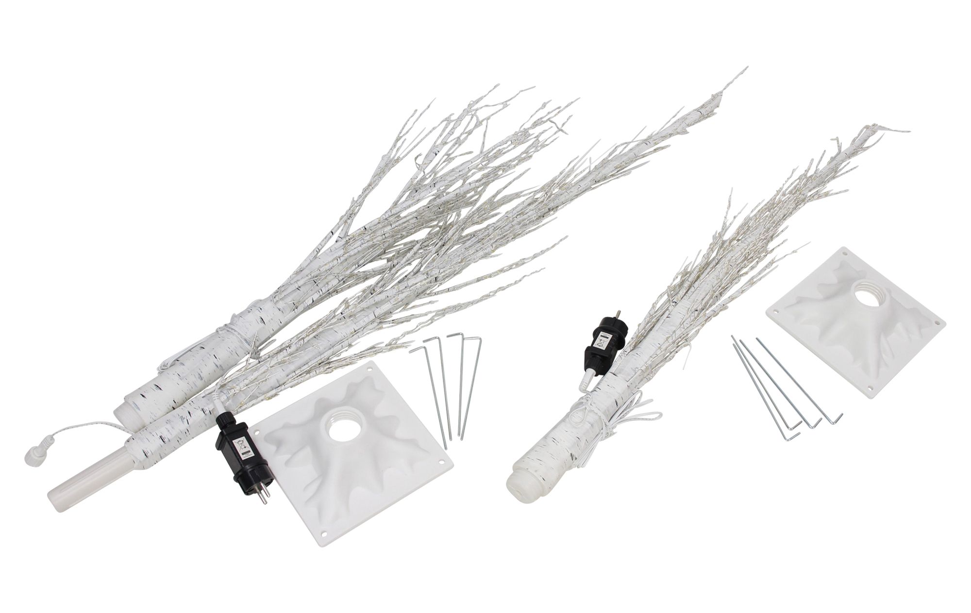 LED-Tanne "White Christmas", 2er Set  im Frank Flechtwaren Online Shop für Titelserie Weihnachten kaufen