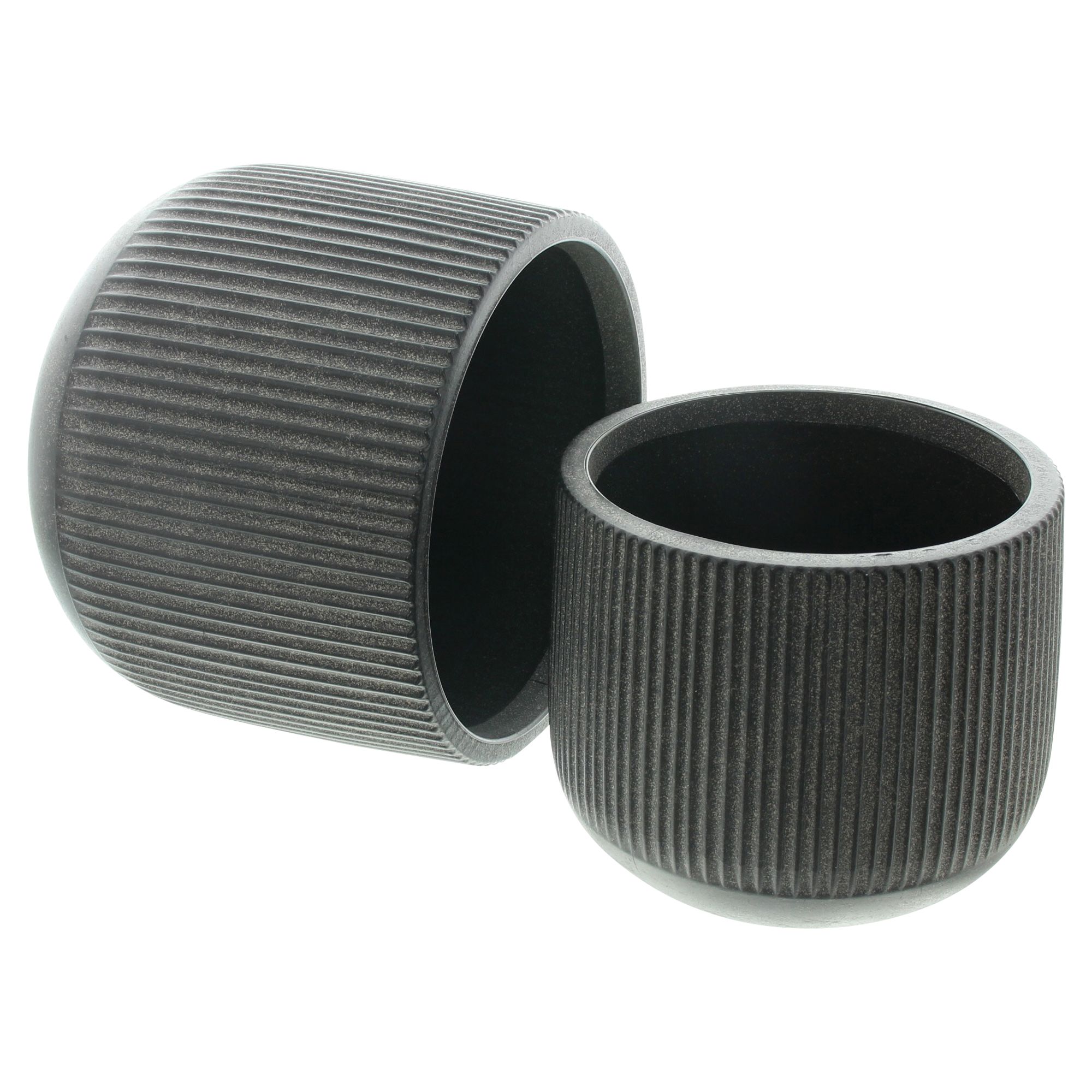 Übertopf "Rillen", 2er Set  im Frank Flechtwaren Online Shop für Übertöpfe kaufen