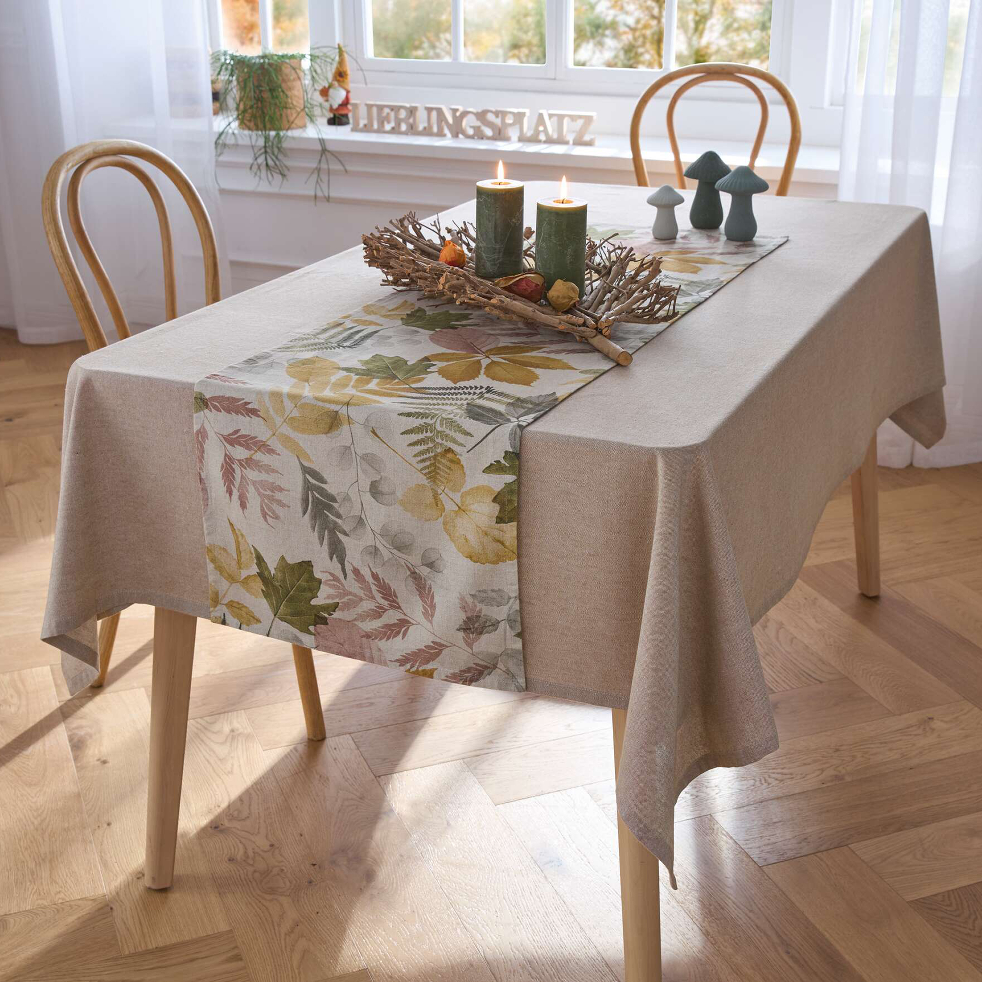 Kerze "Rustic Green", 4er Set  im Frank Flechtwaren Online Shop für Naturtöne kaufen