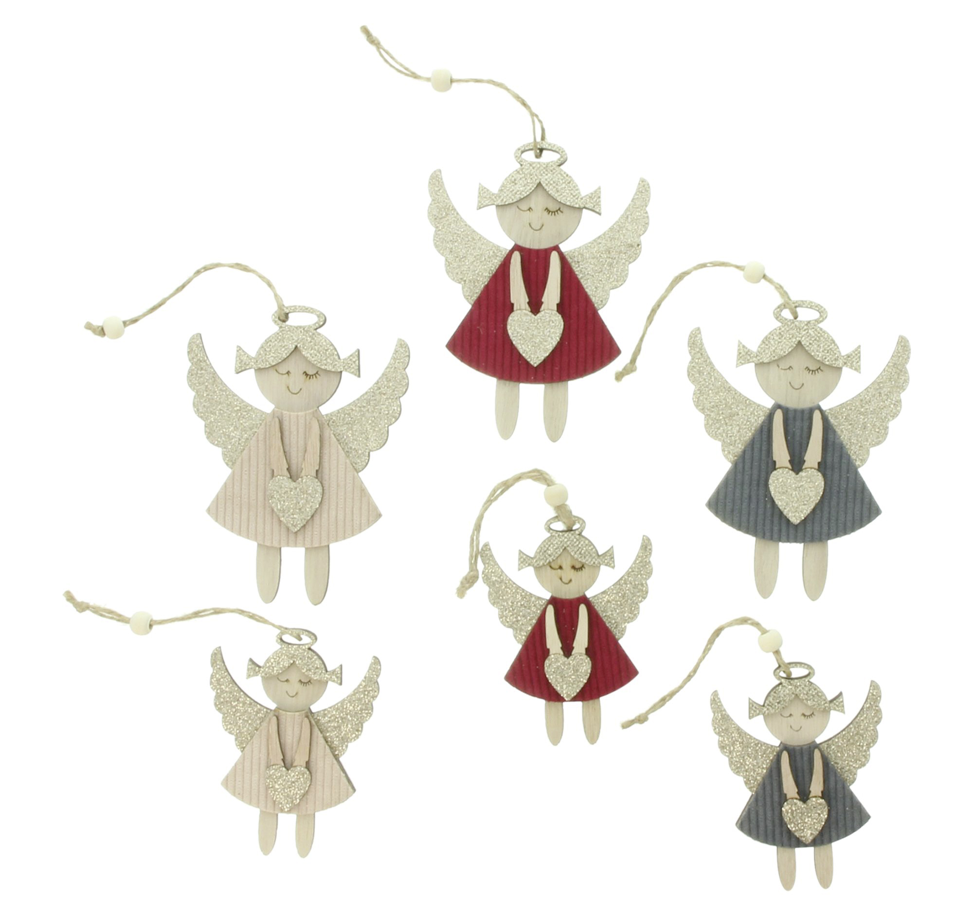 Hänger "Engel", 6er Set im Frank Flechtwaren Online Shop für Weihnachten kaufen Hänger "Engel", 6er Set im Frank Flechtwaren Online Shop für Weihnachten kaufen