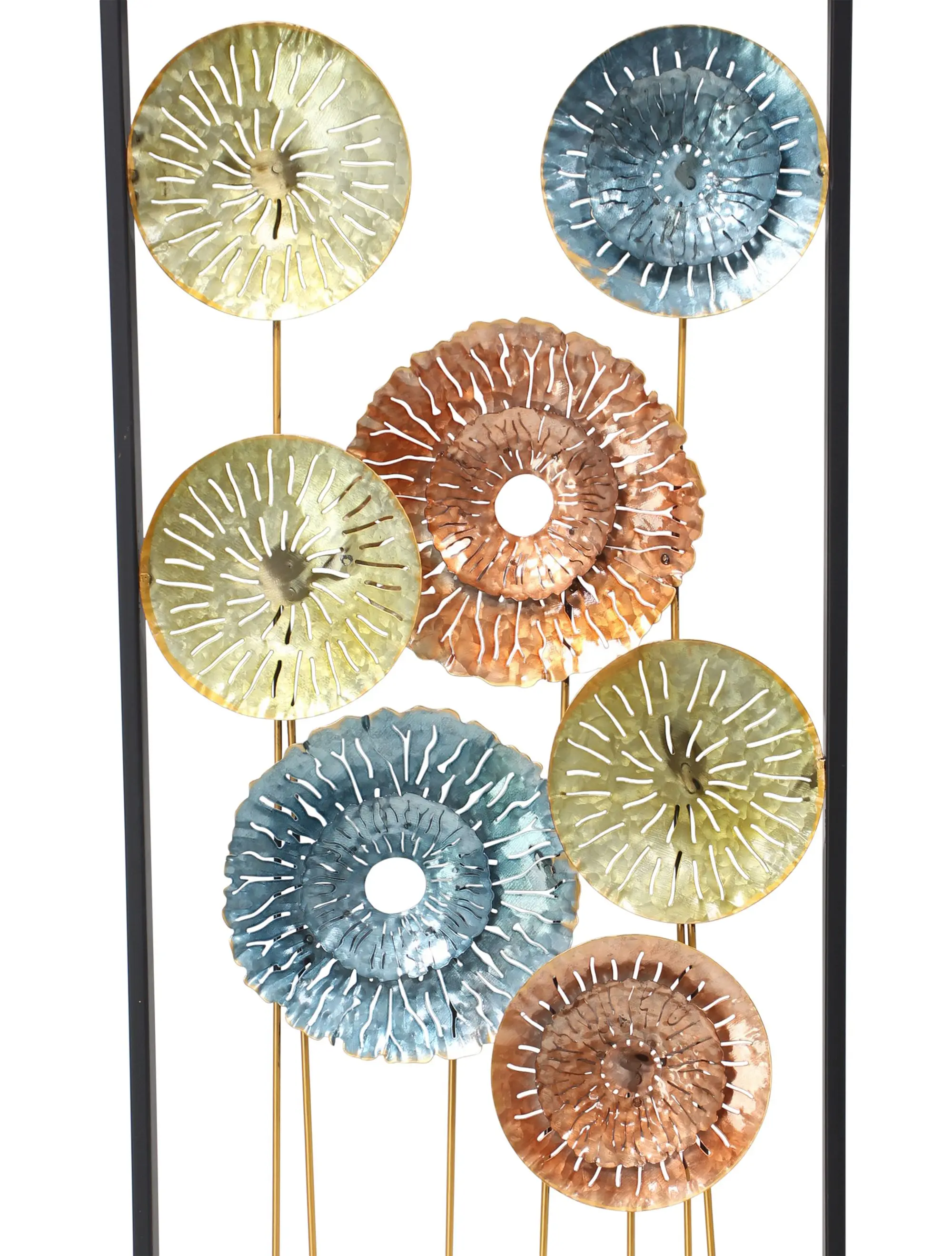 Bild "Metallic-Blumen"  im Frank Flechtwaren Online Shop für Wanddeko kaufen