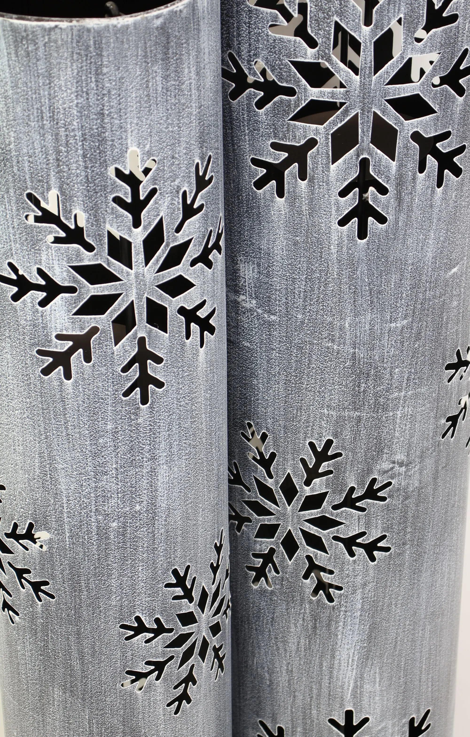 Windlichtsäule "Schneeflocke", 2er Set  im Frank Flechtwaren Online Shop für Windlichter kaufen