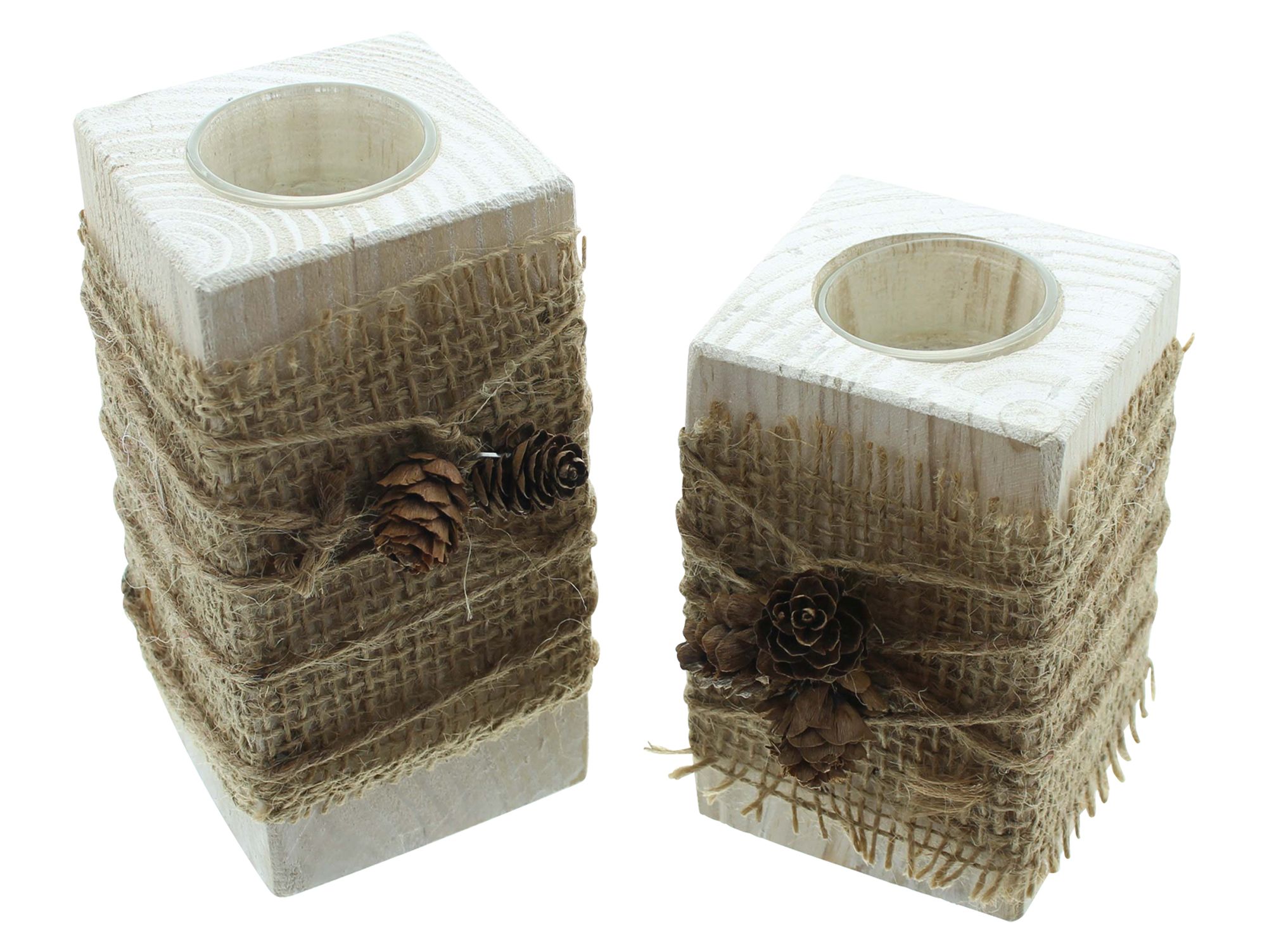 Teelichthalter "Natural Vintage", 2er Set  im Frank Flechtwaren Online Shop für Herbst kaufen