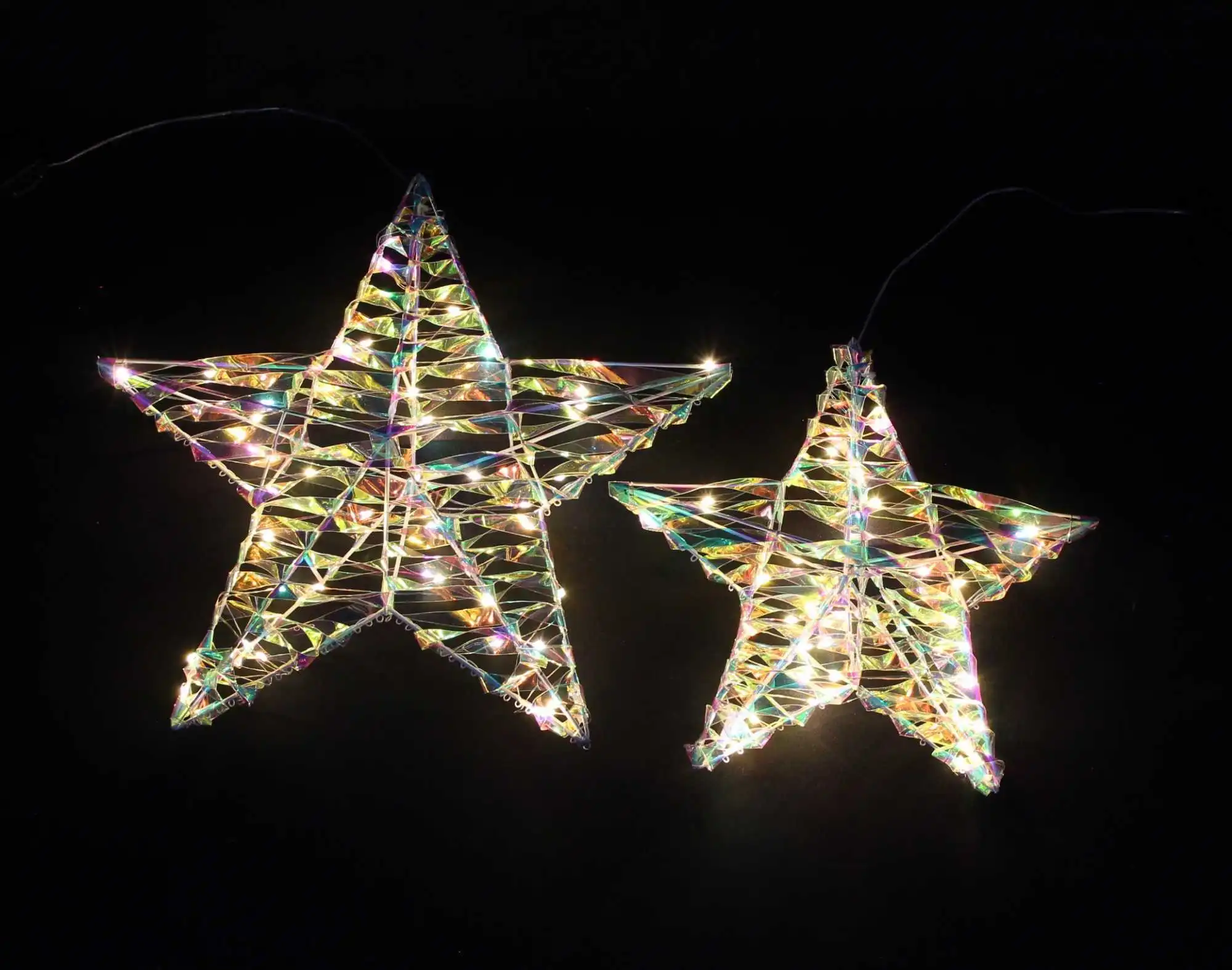 LED-Hänger "Rainbow", 2er Set  im Frank Flechtwaren Online Shop für Sterne kaufen