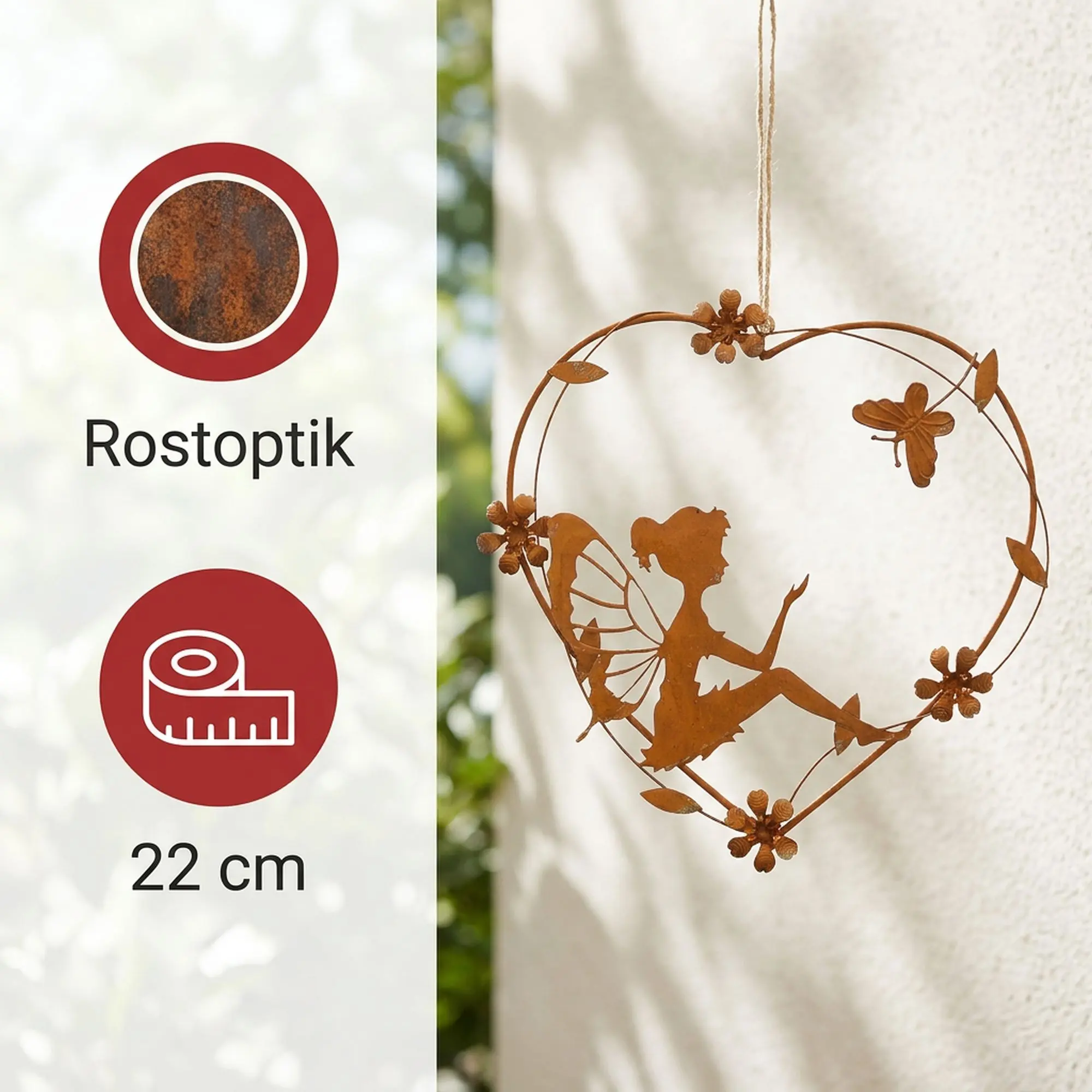 Herzhänger "Fee"  im Frank Flechtwaren Online Shop für Bunter Ostergarten kaufen