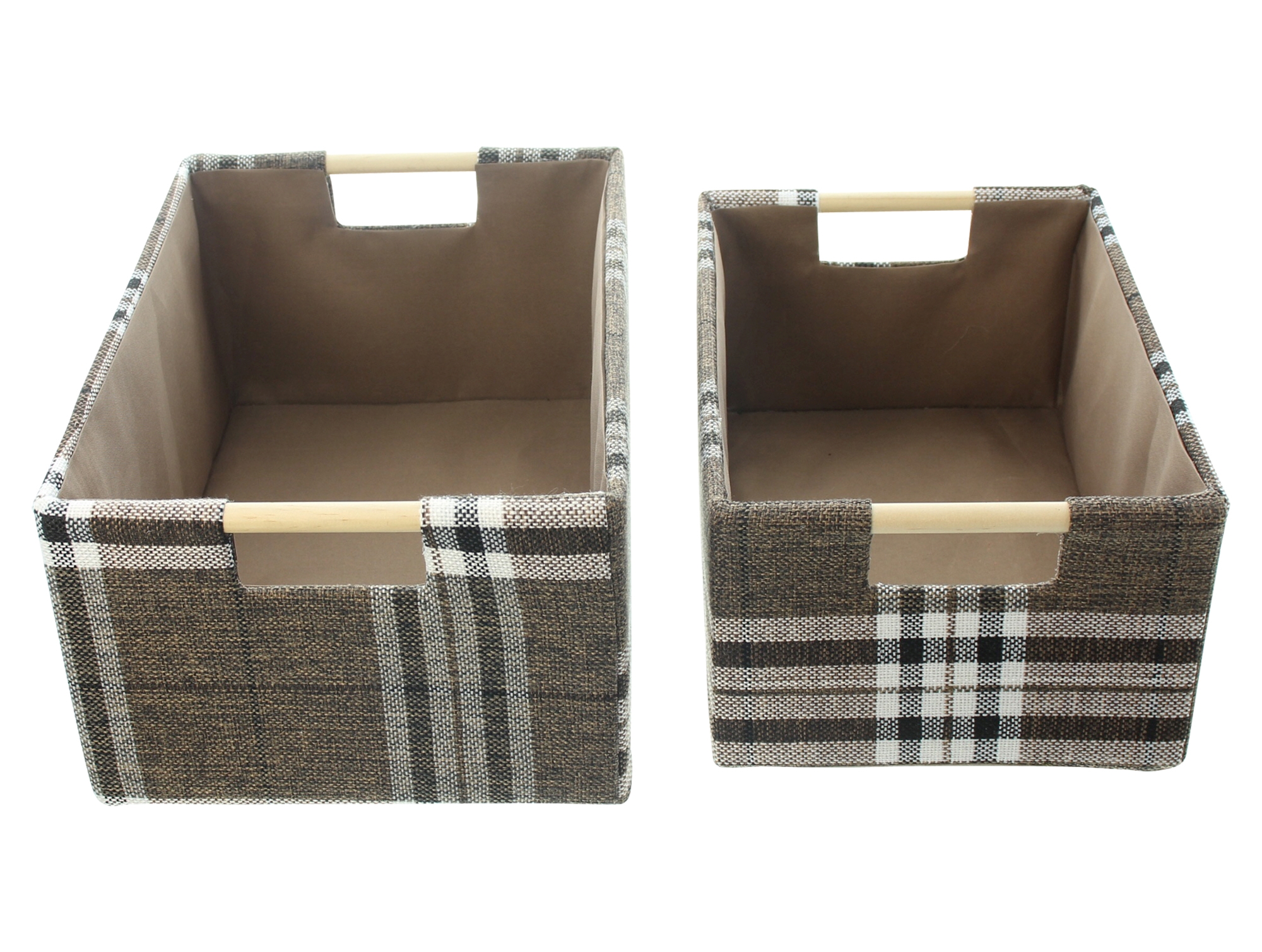 Füllkorb "Karo-Style", 2er Set  im Frank Flechtwaren Online Shop für Gerade eingetroffen kaufen