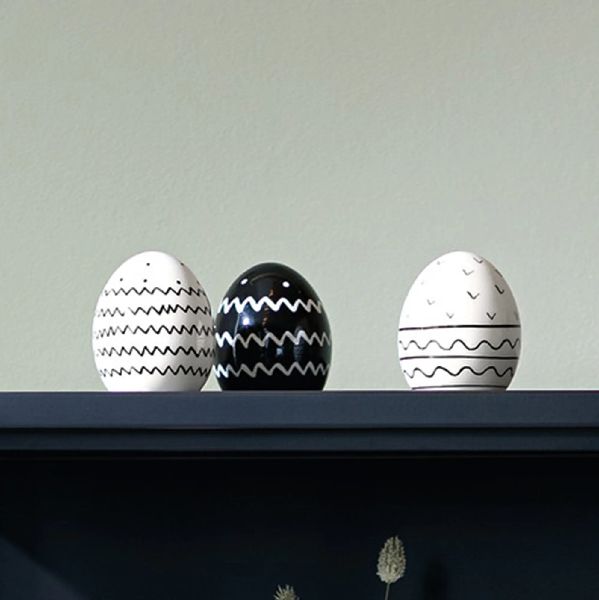 Deko-Ei "Pattern", 3er Set  im Frank Flechtwaren Online Shop für Ostern kaufen