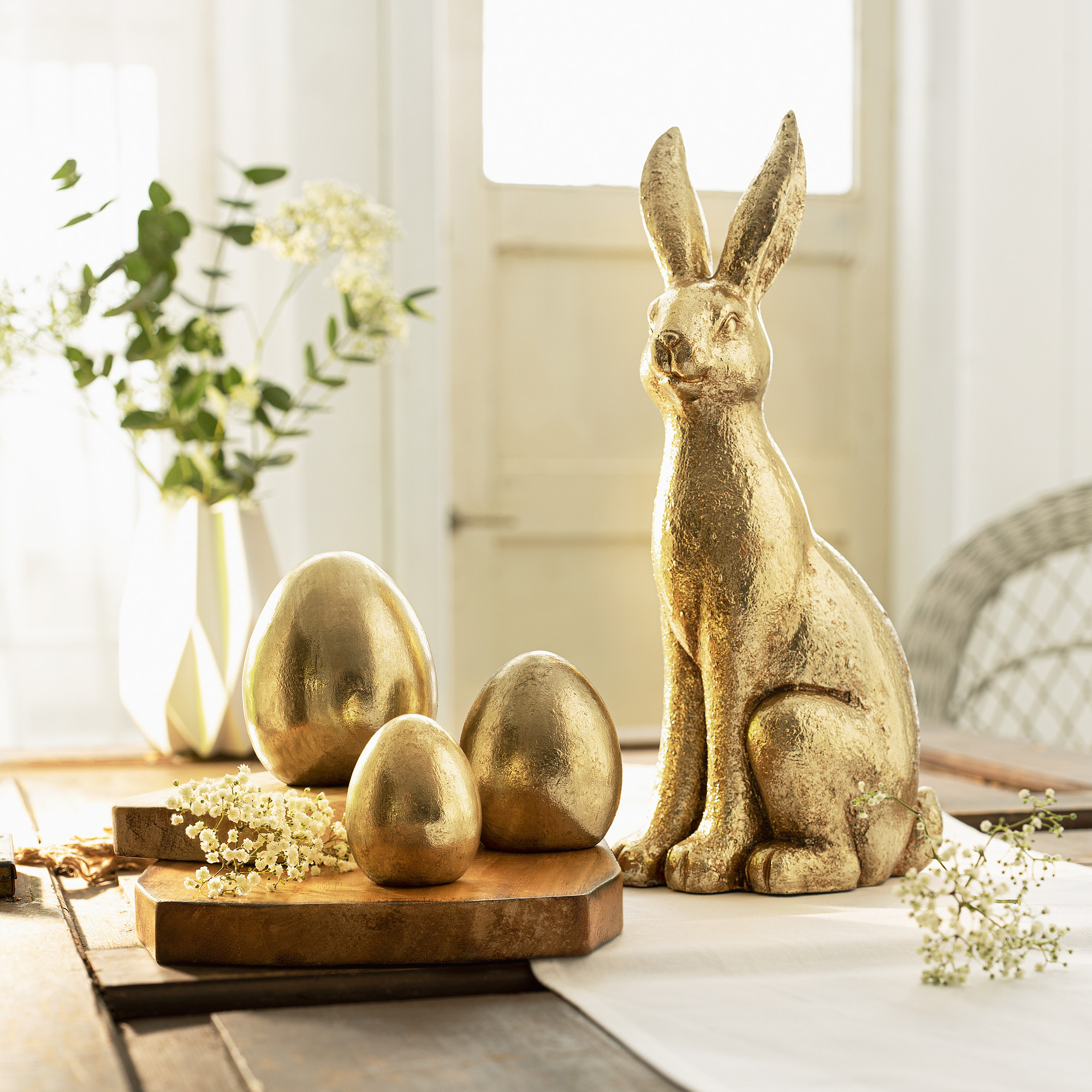 Hase "Gold" im Frank Flechtwaren Online Shop für Ostern kaufen Hase "Gold" im Frank Flechtwaren Online Shop für Ostern kaufen