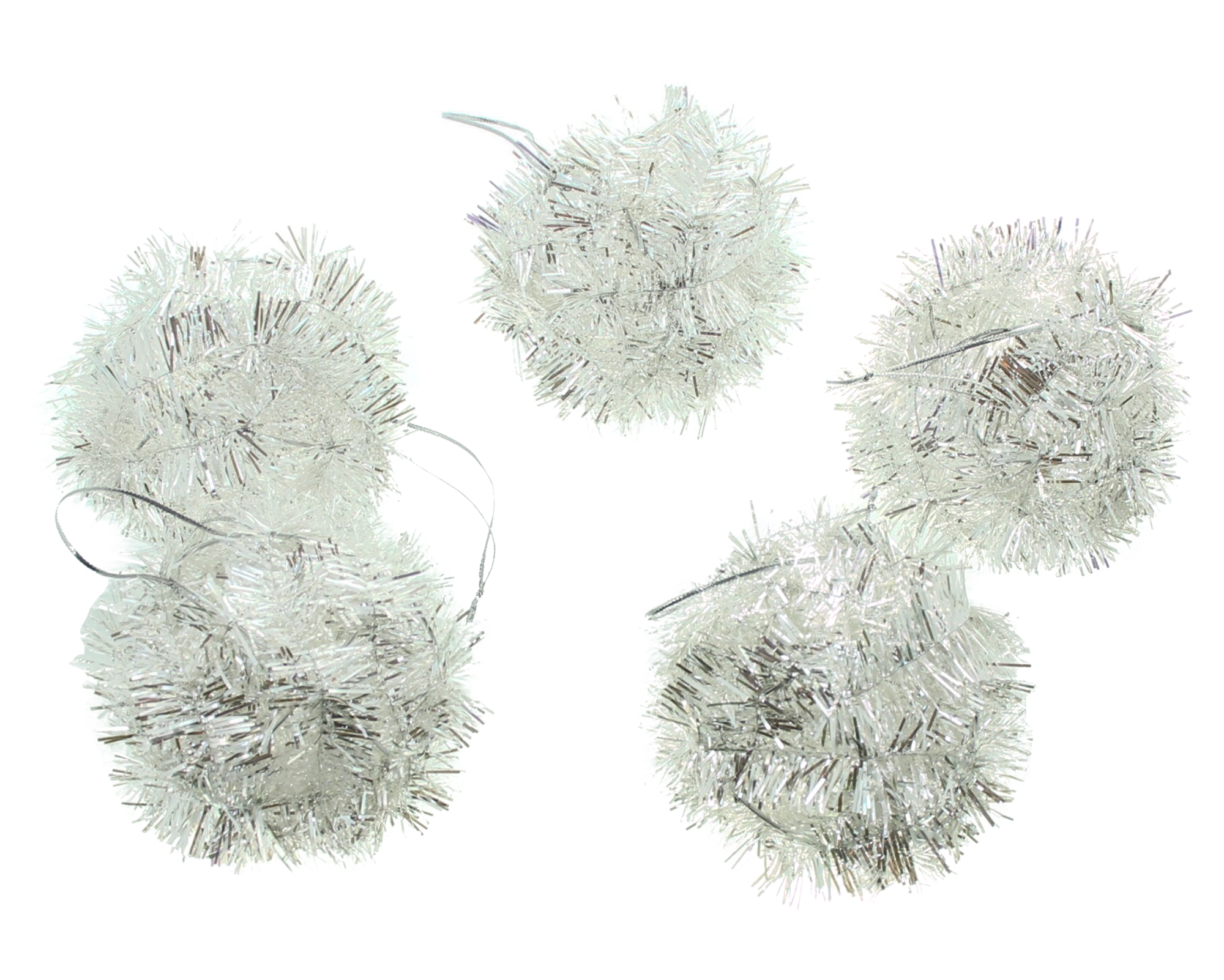 Kugel "Silberglimmer", 5er Set  im Frank Flechtwaren Online Shop für Baumschmuck kaufen