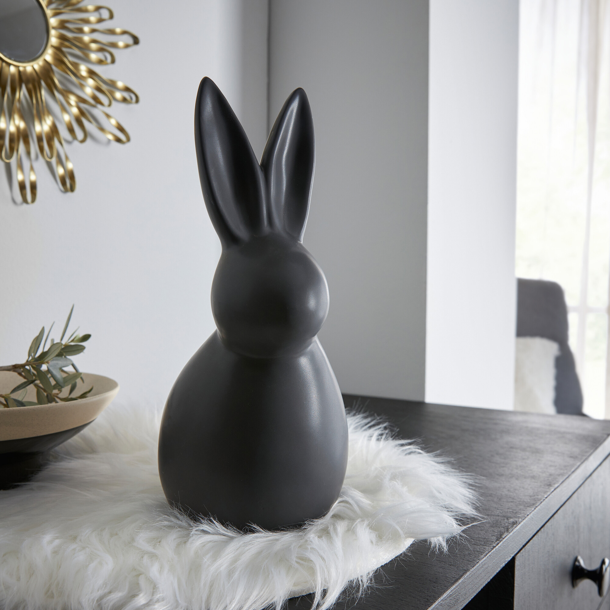 Hase "Black"  im Frank Flechtwaren Online Shop für Ostern kaufen