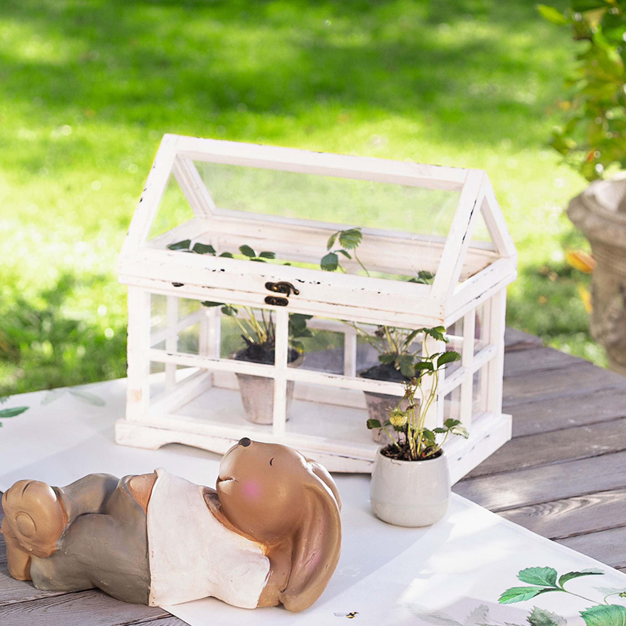 Gewächshaus "Shabby" im Frank Flechtwaren Online Shop für Ostern kaufen Gewächshaus "Shabby" im Frank Flechtwaren Online Shop für Ostern kaufen