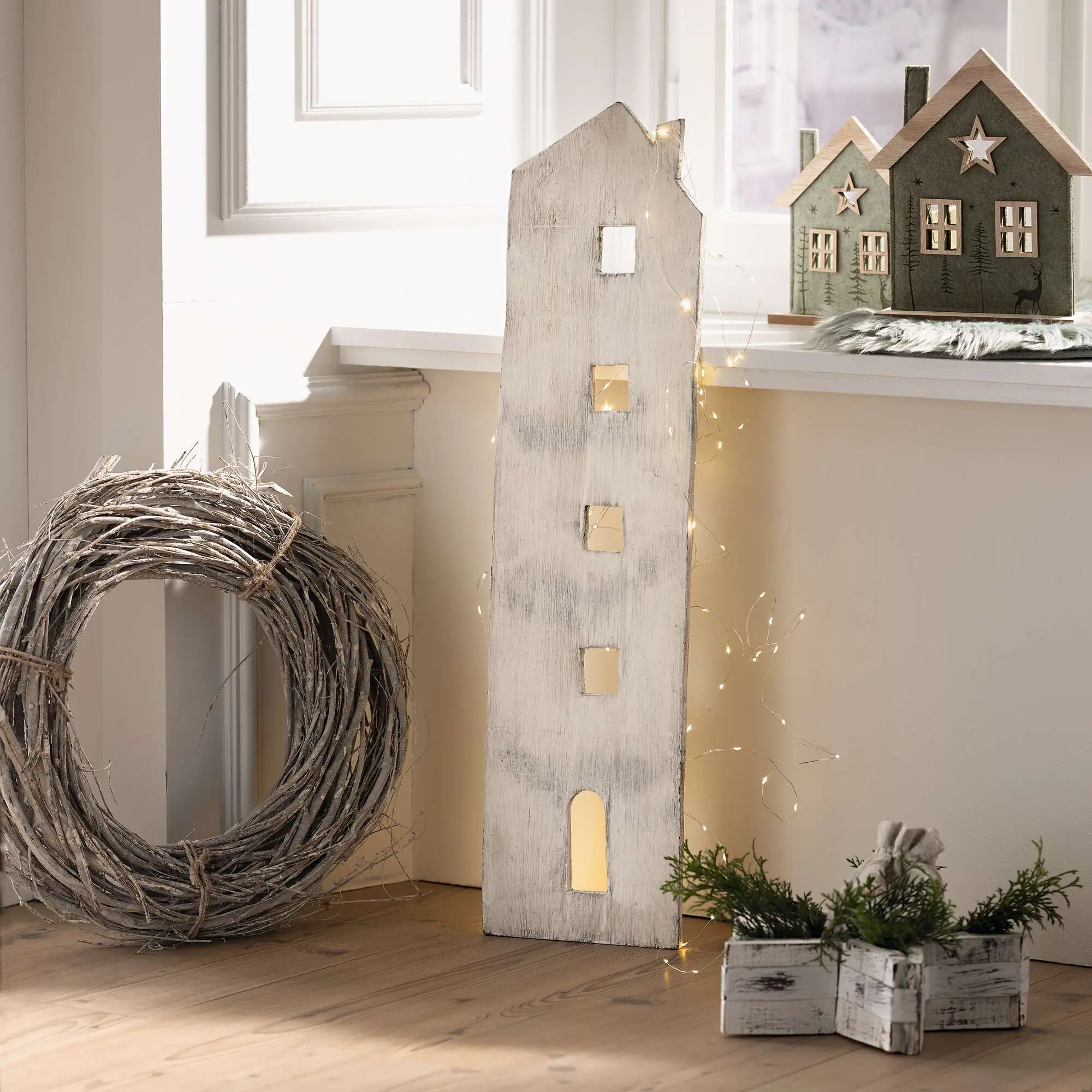 Holzdeko "Haus"  im Frank Flechtwaren Online Shop kaufen