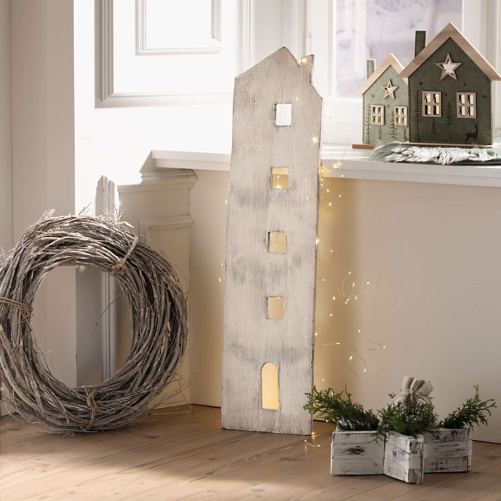 Holzdeko "Haus"  im Frank Flechtwaren Online Shop kaufen