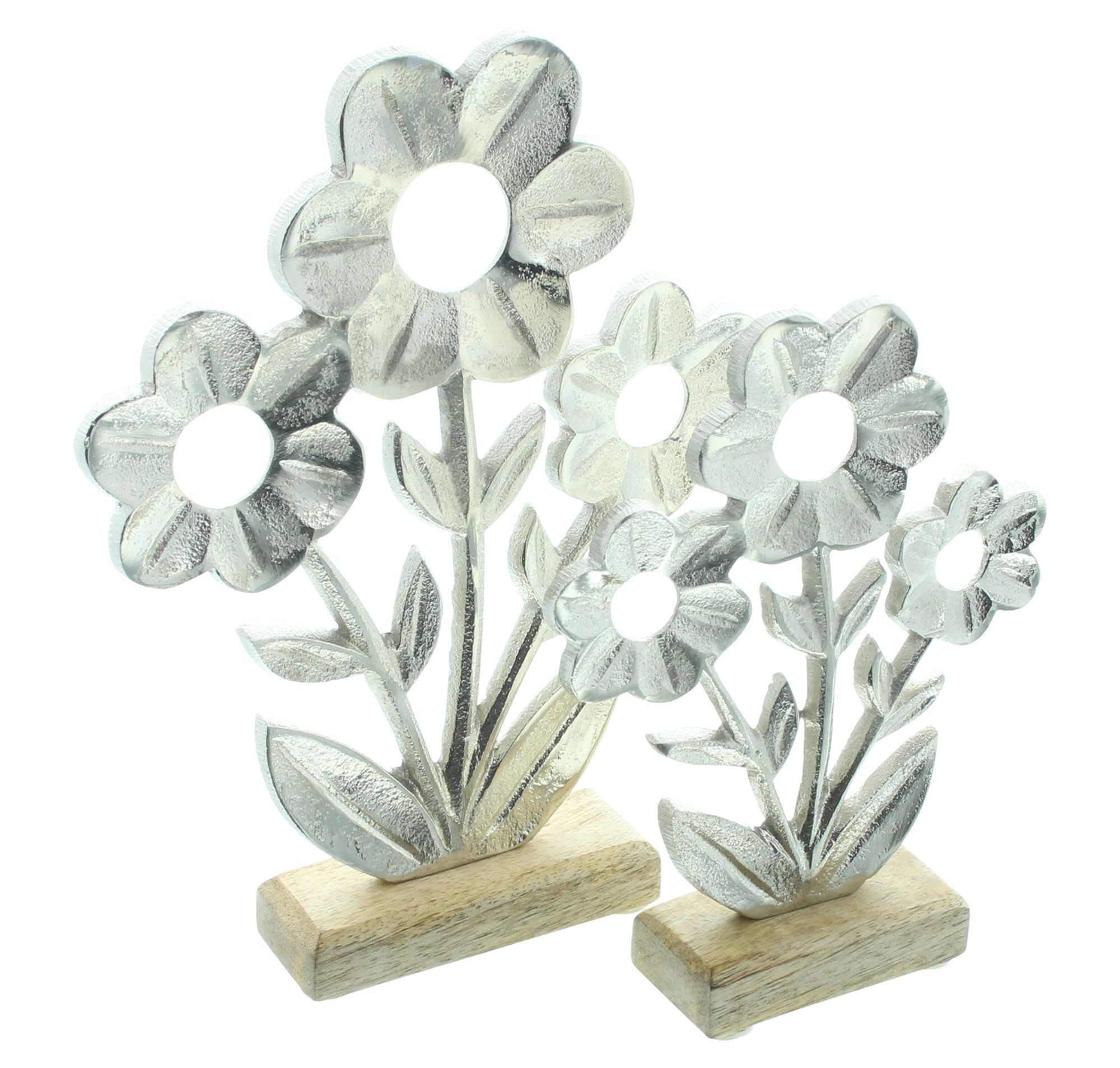 Blume "Silber, 2er Set im Frank Flechtwaren Online Shop für Ostern kaufen Blume "Silber, 2er Set im Frank Flechtwaren Online Shop für Ostern kaufen
