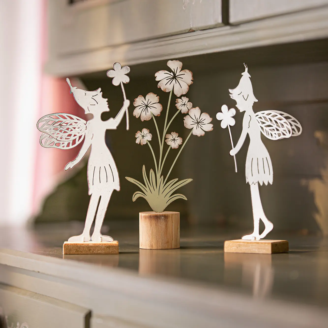 Figur "Blumenfee", 2er Set  im Frank Flechtwaren Online Shop für Ostern kaufen