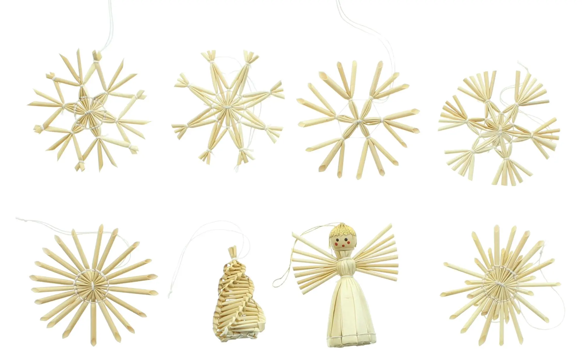 Strohdeko "Tradition", 60er Set  im Frank Flechtwaren Online Shop für Baumschmuck kaufen