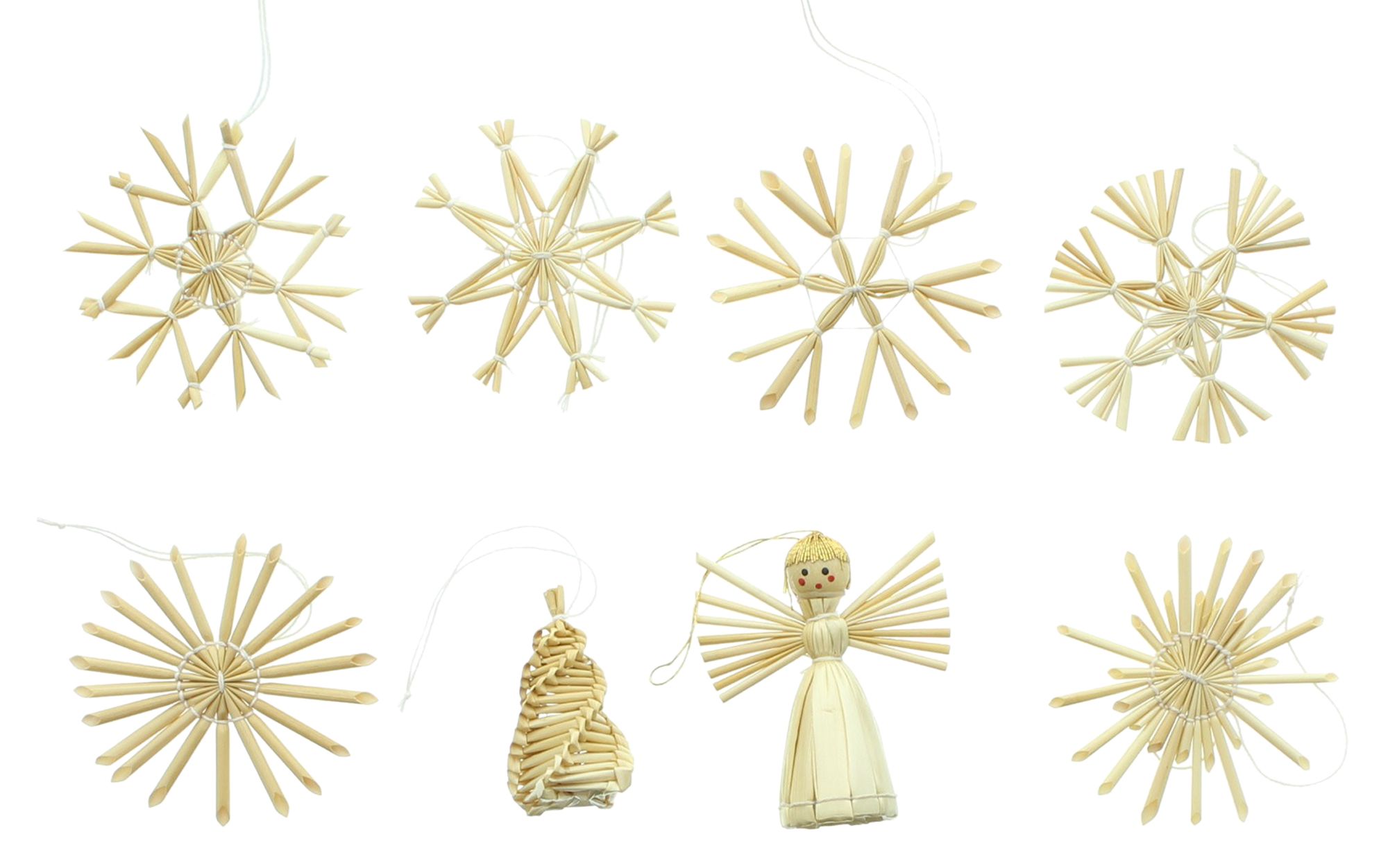 Strohdeko "Tradition", 60er Set  im Frank Flechtwaren Online Shop für Weihnachten kaufen