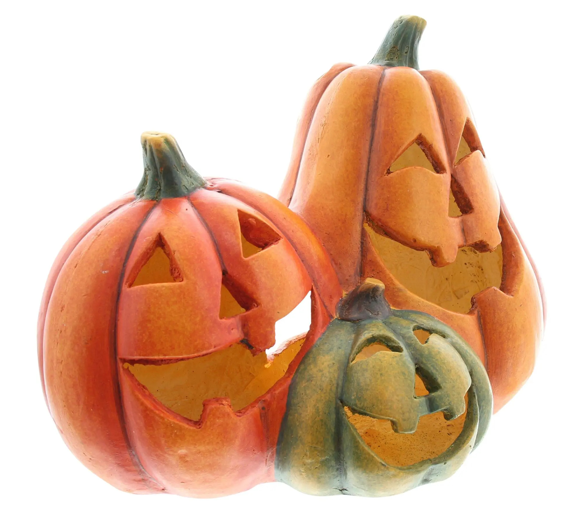 Kürbistrio "Smile"  im Frank Flechtwaren Online Shop für Herbstgarten kaufen
