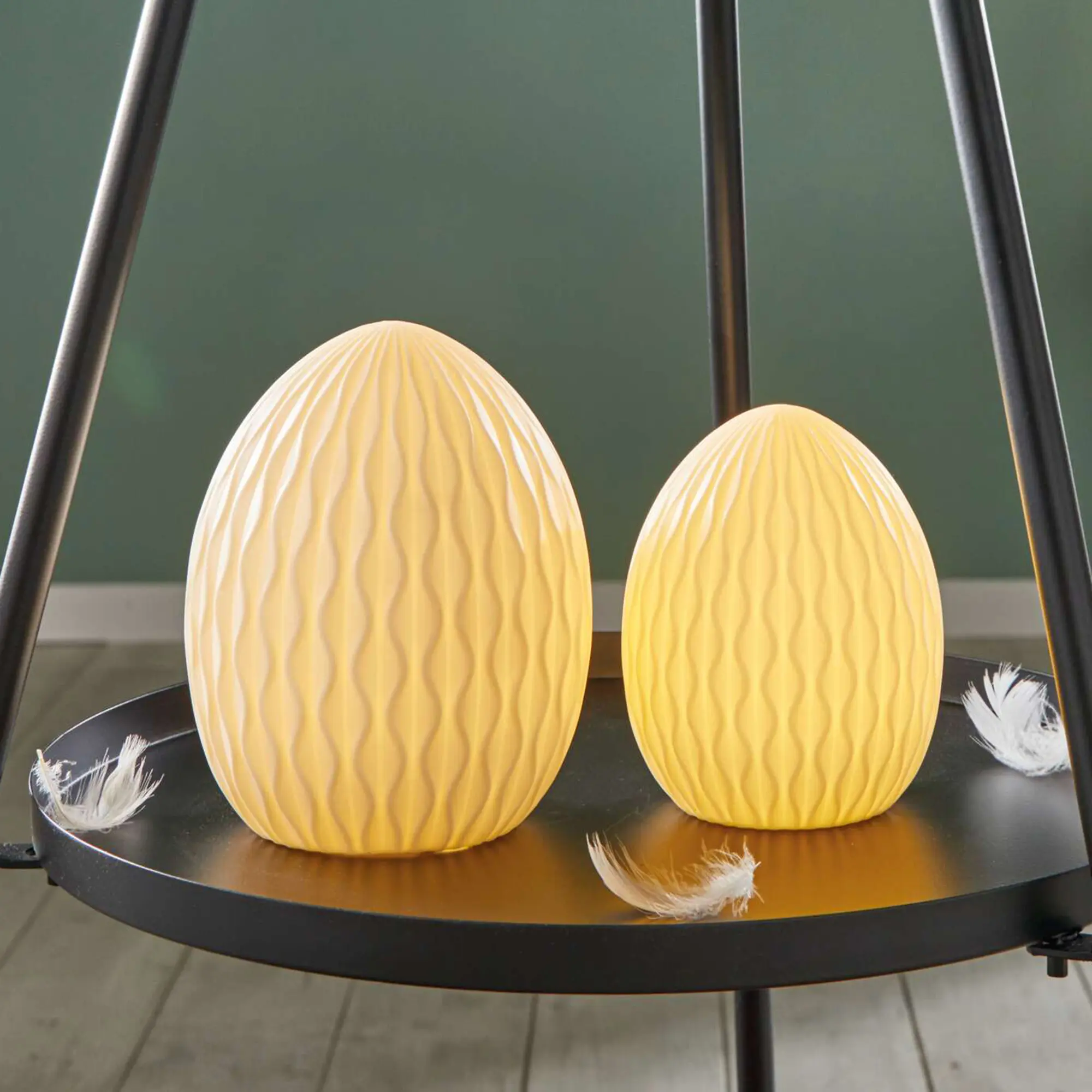 LED-Ei "Modern", 2er Set  im Frank Flechtwaren Online Shop kaufen