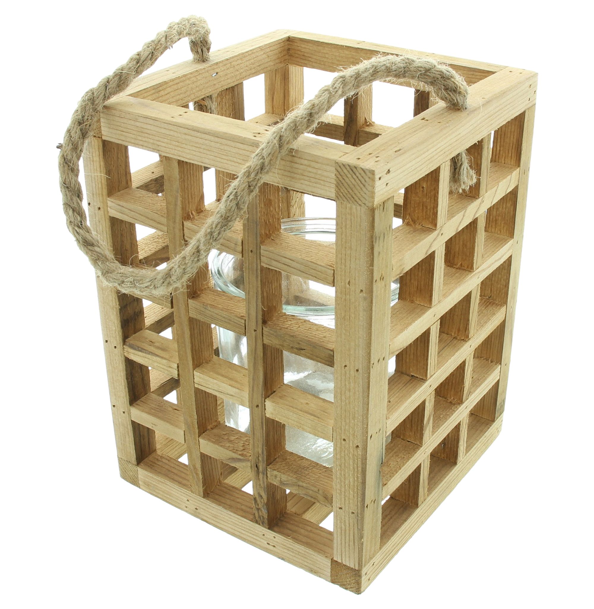 Windlicht "Wood"  im Frank Flechtwaren Online Shop für Weihnachten kaufen