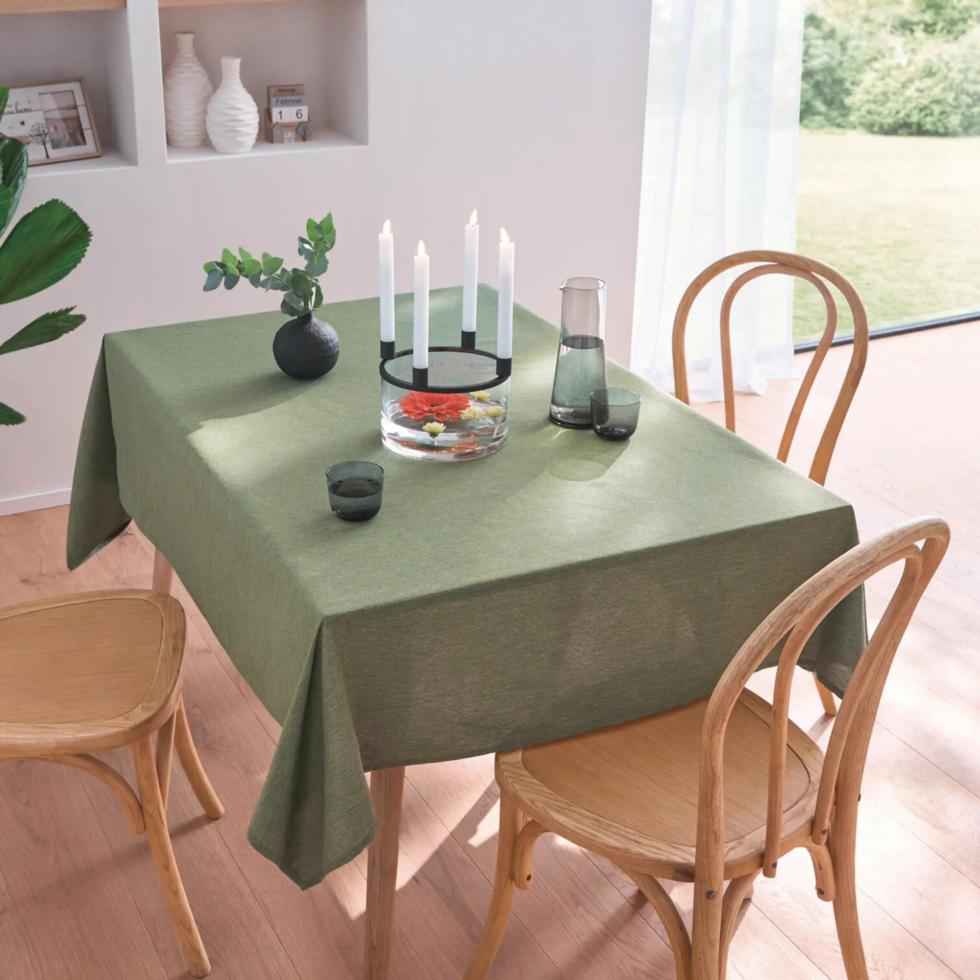 Schale "Clear" mit Stabkerzenhalter  im Frank Flechtwaren Online Shop für Herbstliche Dekoschalen kaufen