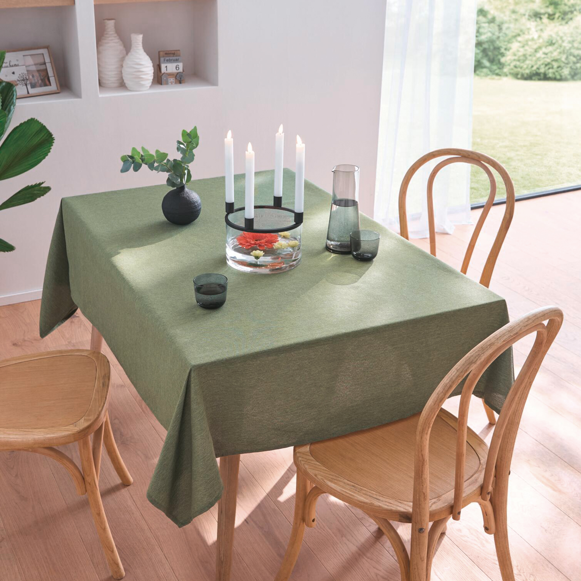 Schale "Clear" mit Stabkerzenhalter  im Frank Flechtwaren Online Shop für Dekoschalen &amp; -etageren kaufen