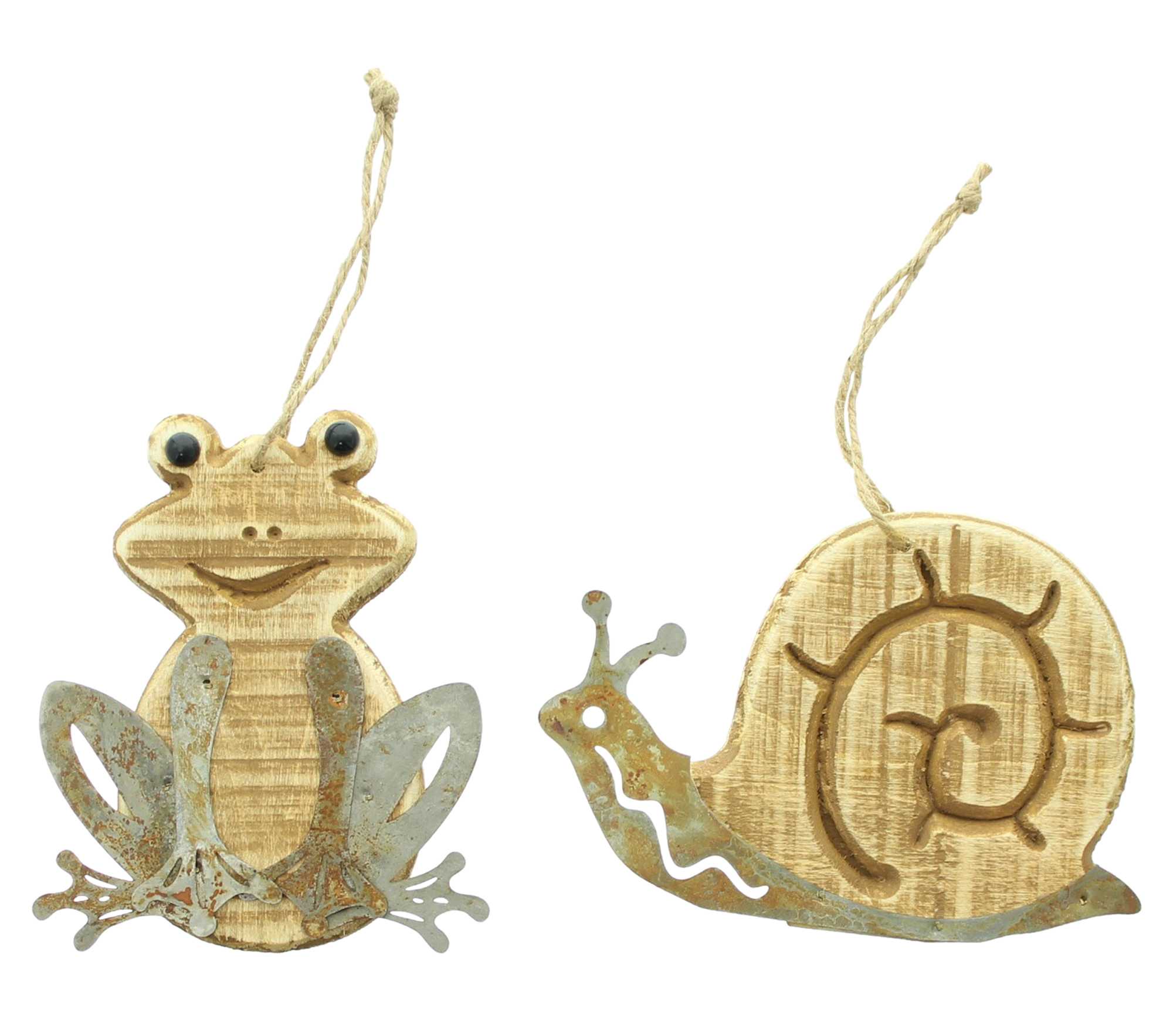 Hänger "Gartenbewohner", 2er Set  im Frank Flechtwaren Online Shop für Ostern kaufen