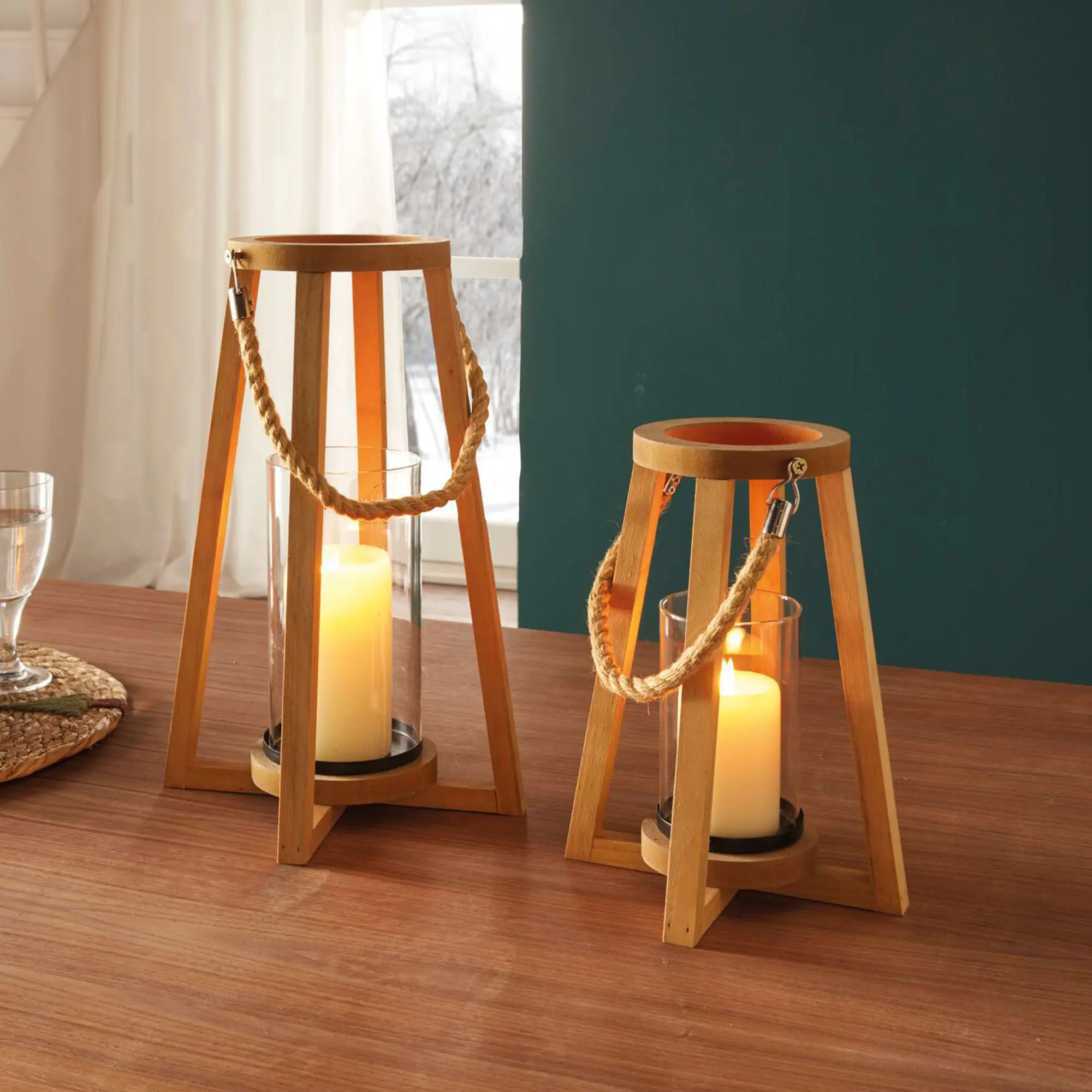 Laterne "Conical", 2er Set  im Frank Flechtwaren Online Shop kaufen
