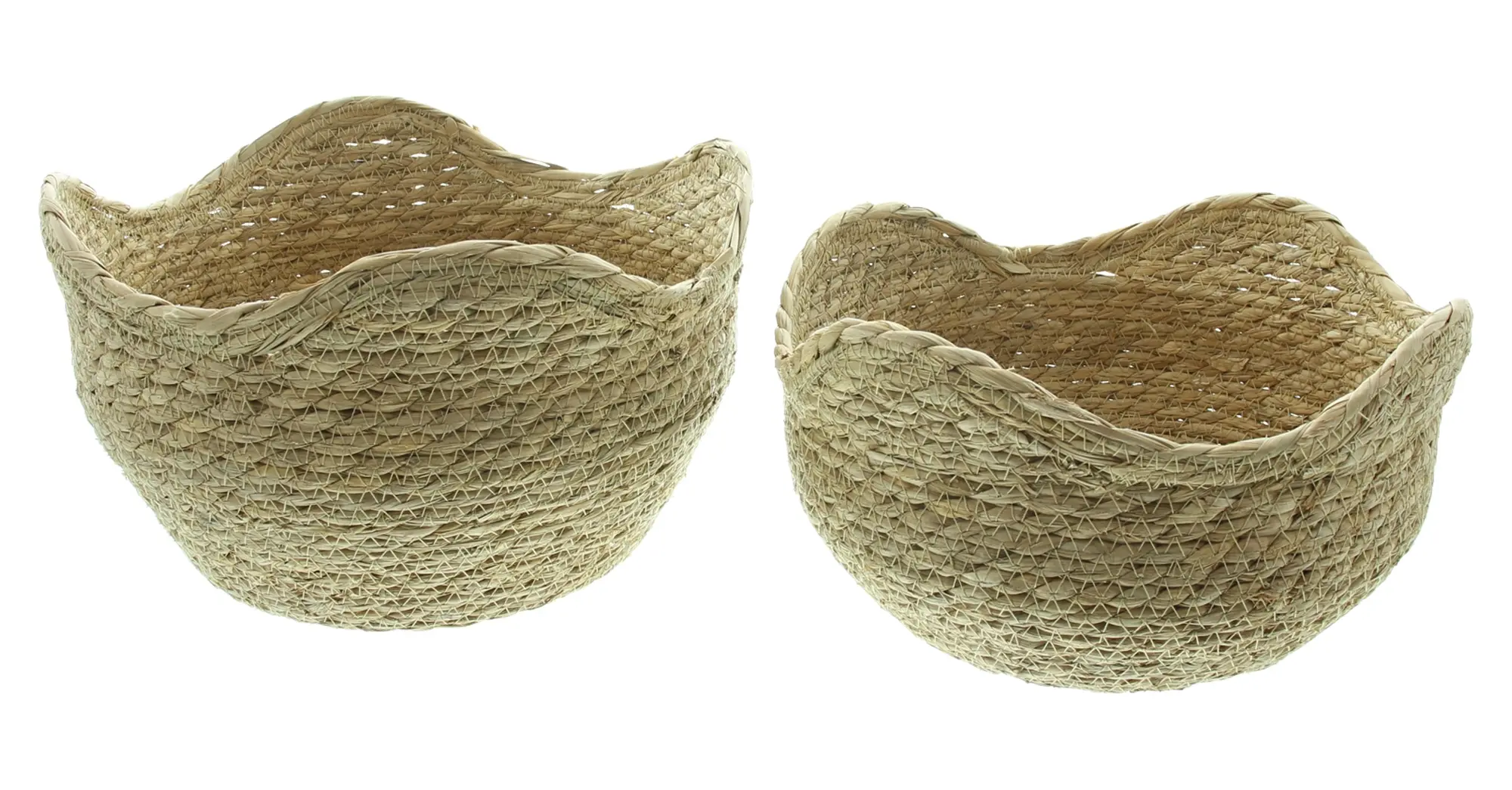 Universalkorb "Waves", 2er Set  im Frank Flechtwaren Online Shop für Natur &amp; Grün kaufen
