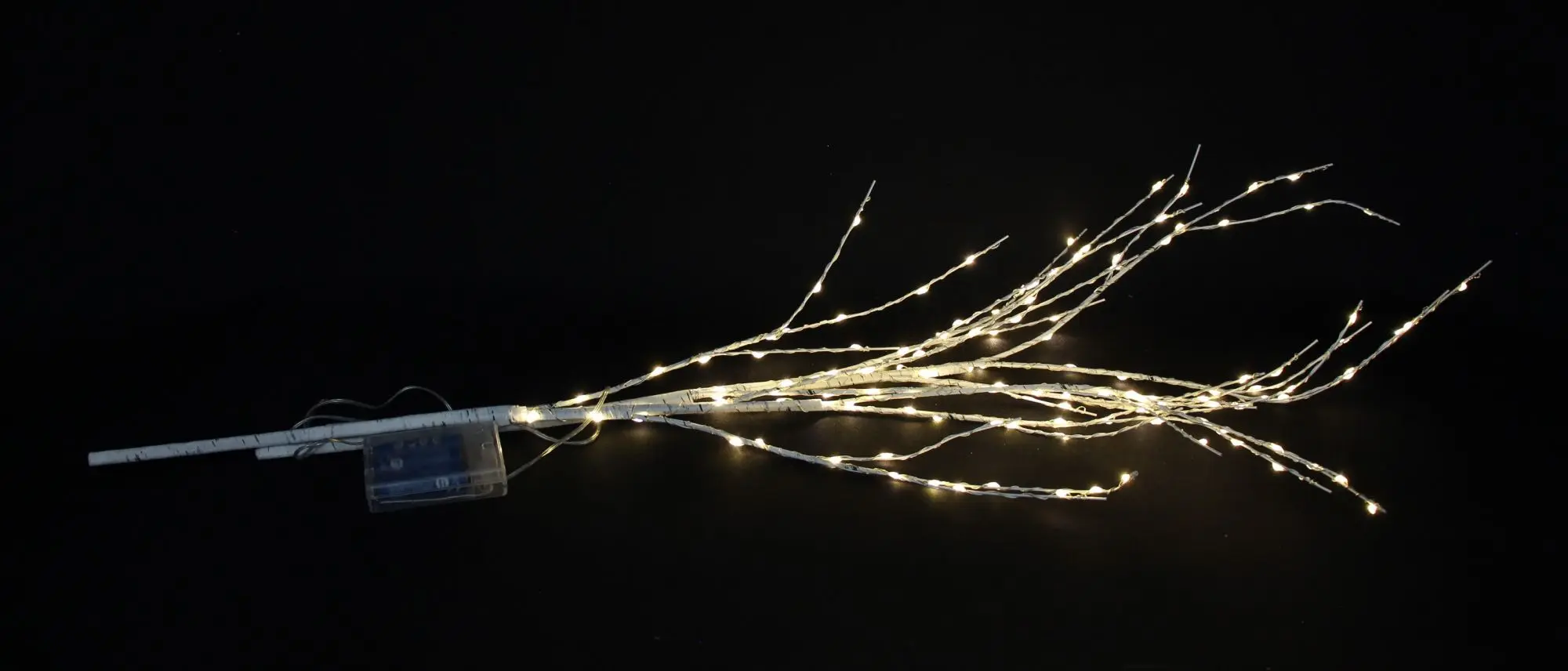 LED-Zweig "White Christmas", 2er Set  im Frank Flechtwaren Online Shop für Weihnachtliche LED-Deko kaufen