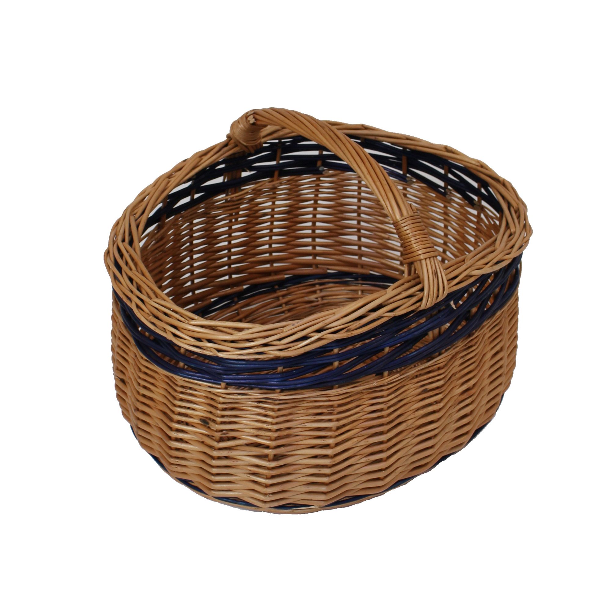 Einkaufskorb "Natur/Blau" im Frank Flechtwaren Online Shop für Einkaufskörbe kaufen Einkaufskorb "Natur/Blau" im Frank Flechtwaren Online Shop für Einkaufskörbe kaufen