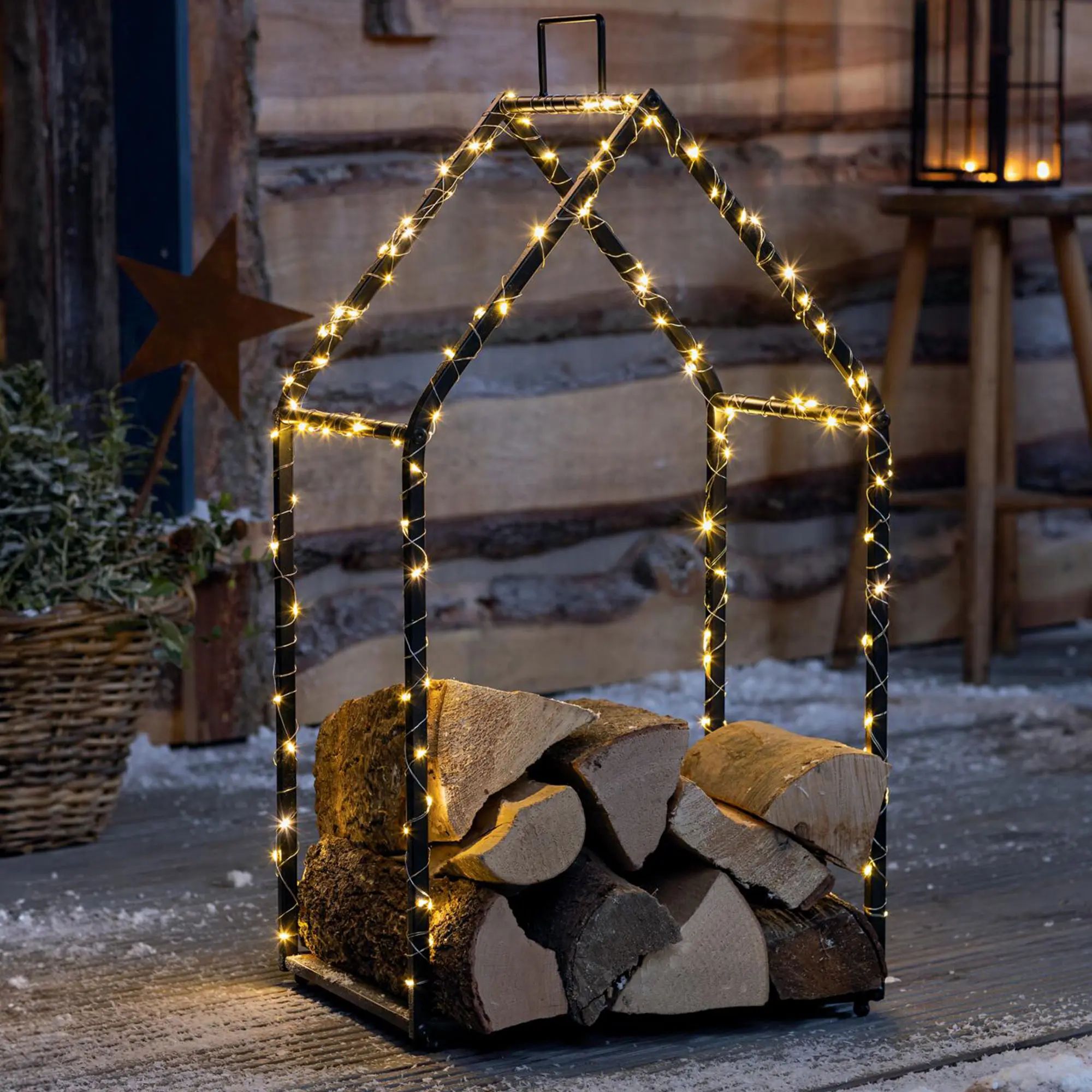 Kaminholzständer "Haus"  im Frank Flechtwaren Online Shop kaufen