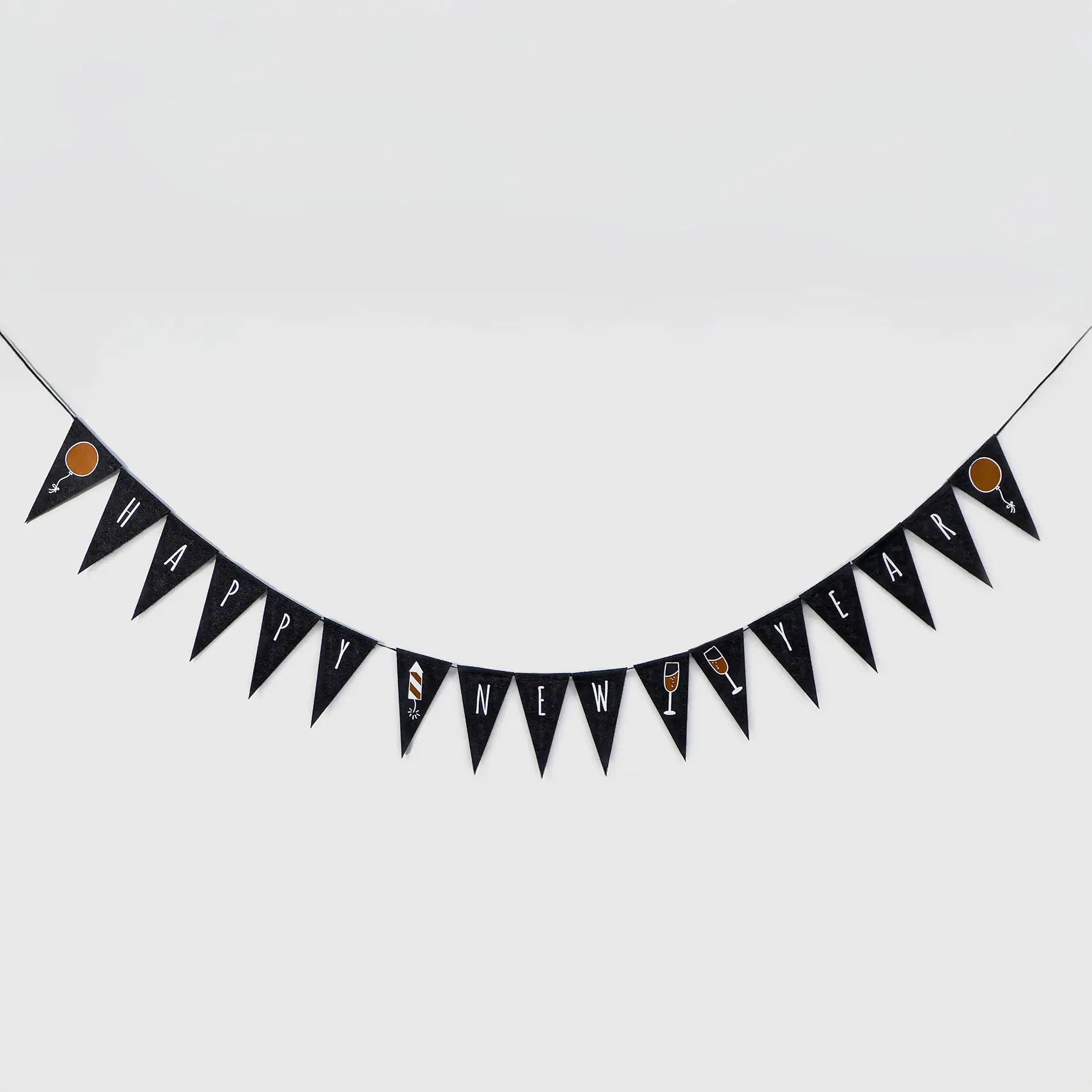 Filzgirlande "Happy New Year"  im Frank Flechtwaren Online Shop kaufen