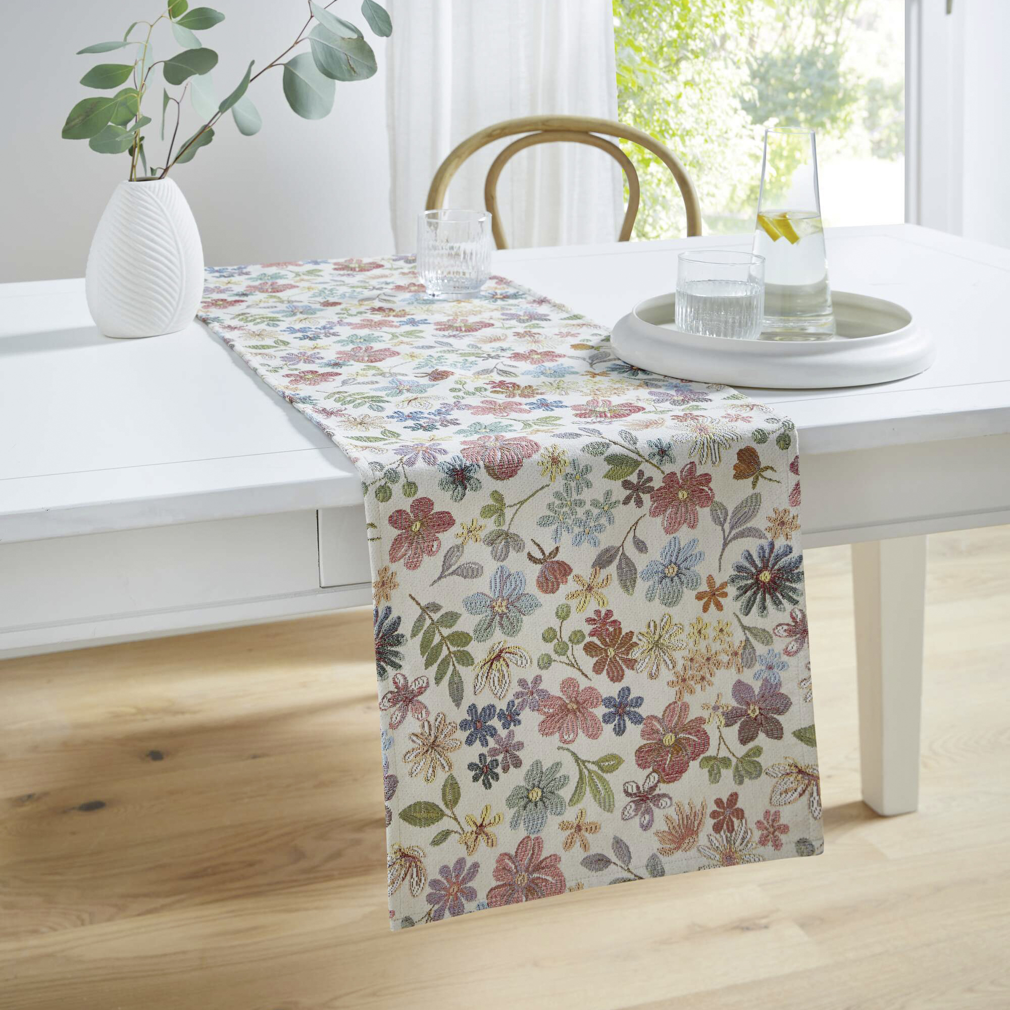 Tischläufer "Jacquard-Flowers"  im Frank Flechtwaren Online Shop kaufen