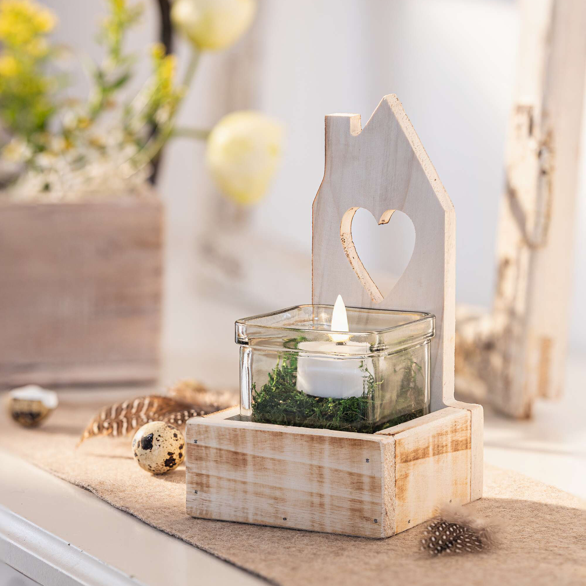 Windlicht "Herzhäuschen"  im Frank Flechtwaren Online Shop kaufen