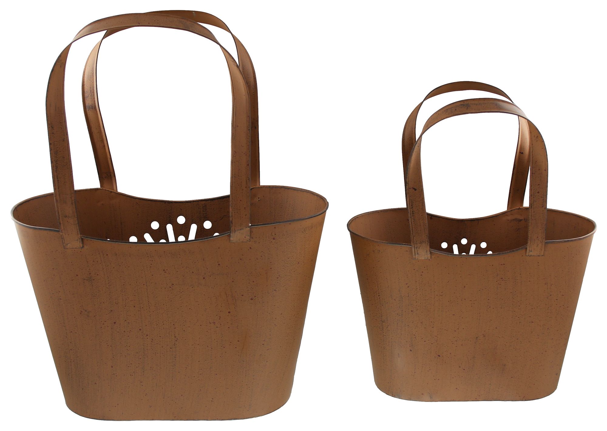 Metalldeko "Tasche", 2er Set im Frank Flechtwaren Online Shop für Übertöpfe kaufen Metalldeko "Tasche", 2er Set im Frank Flechtwaren Online Shop für Übertöpfe kaufen