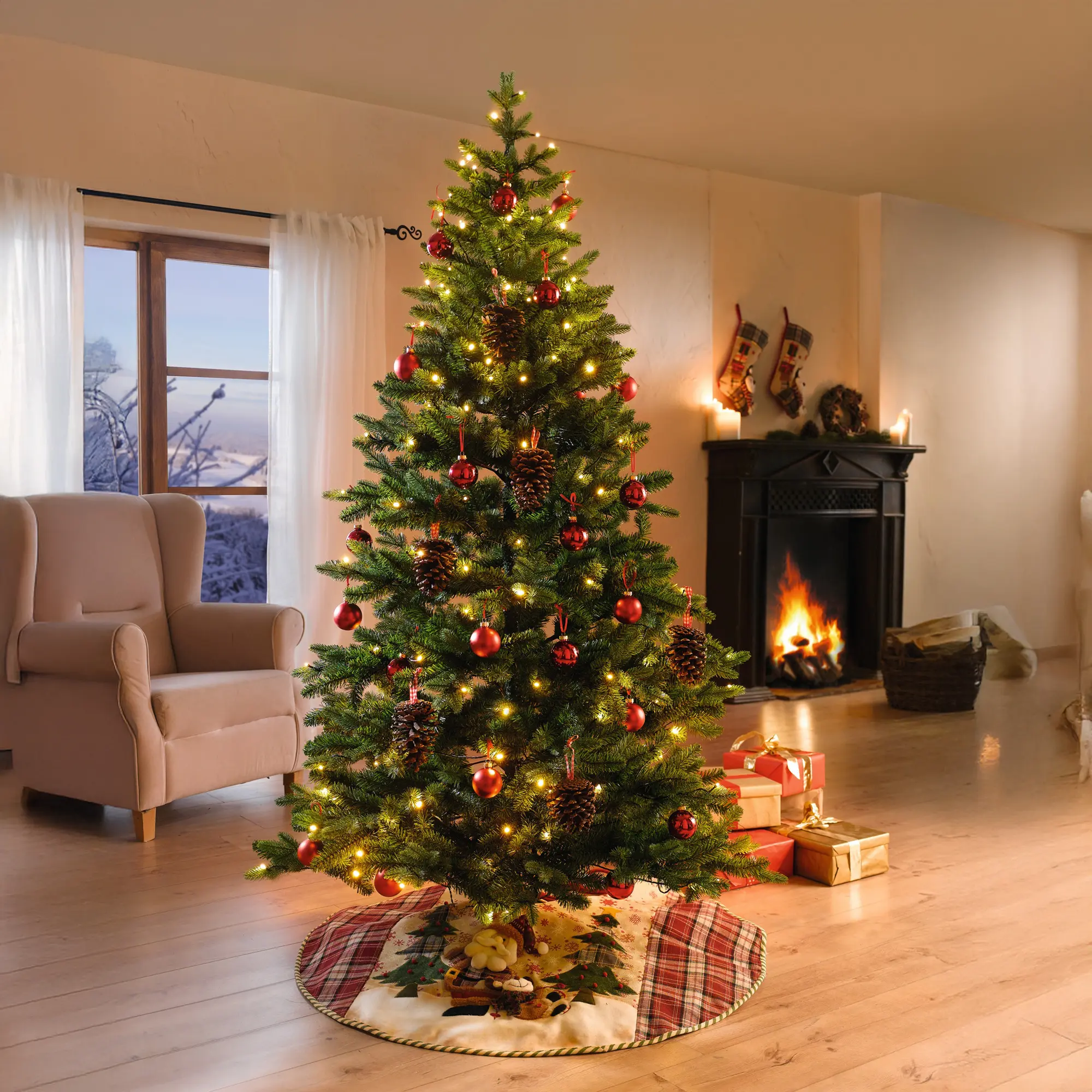 Tannenbaum mit Lichterkette im Frank Flechtwaren Online Shop für Kunsttannenbäume kaufen Tannenbaum mit Lichterkette im Frank Flechtwaren Online Shop für Kunsttannenbäume kaufen