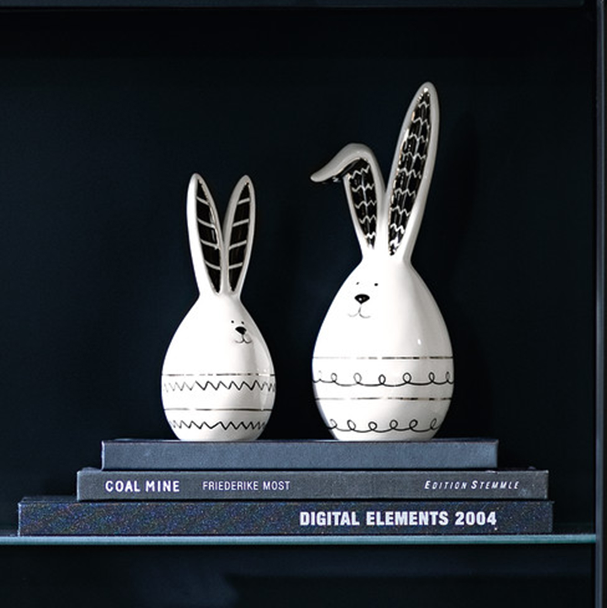 Hase "Style", 2er Set  im Frank Flechtwaren Online Shop für Ostern kaufen