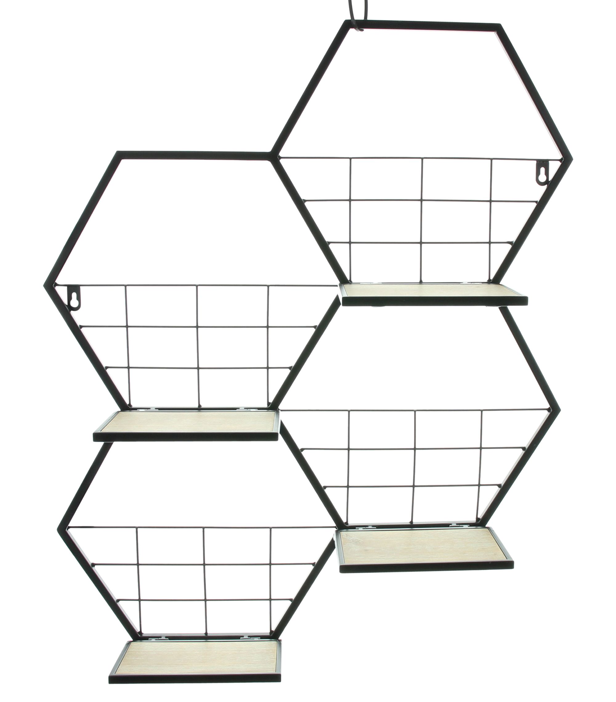 Wandregal "Hexagon"  im Frank Flechtwaren Online Shop für Wohnzimmer kaufen
