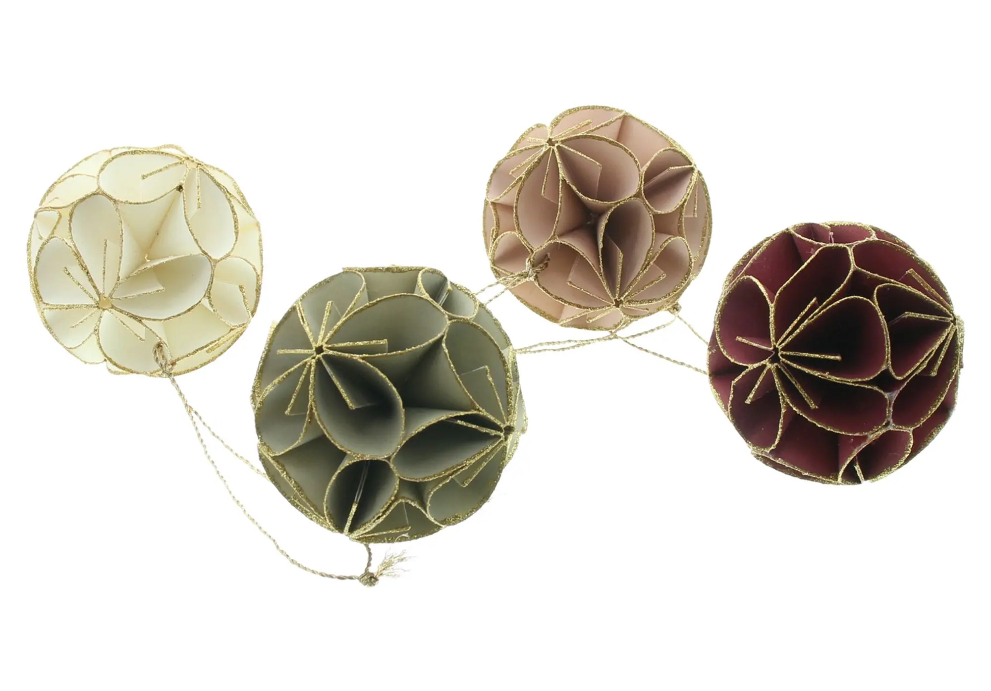 Deko-Hänger "Weihnachtskugel", 4er Set  im Frank Flechtwaren Online Shop kaufen