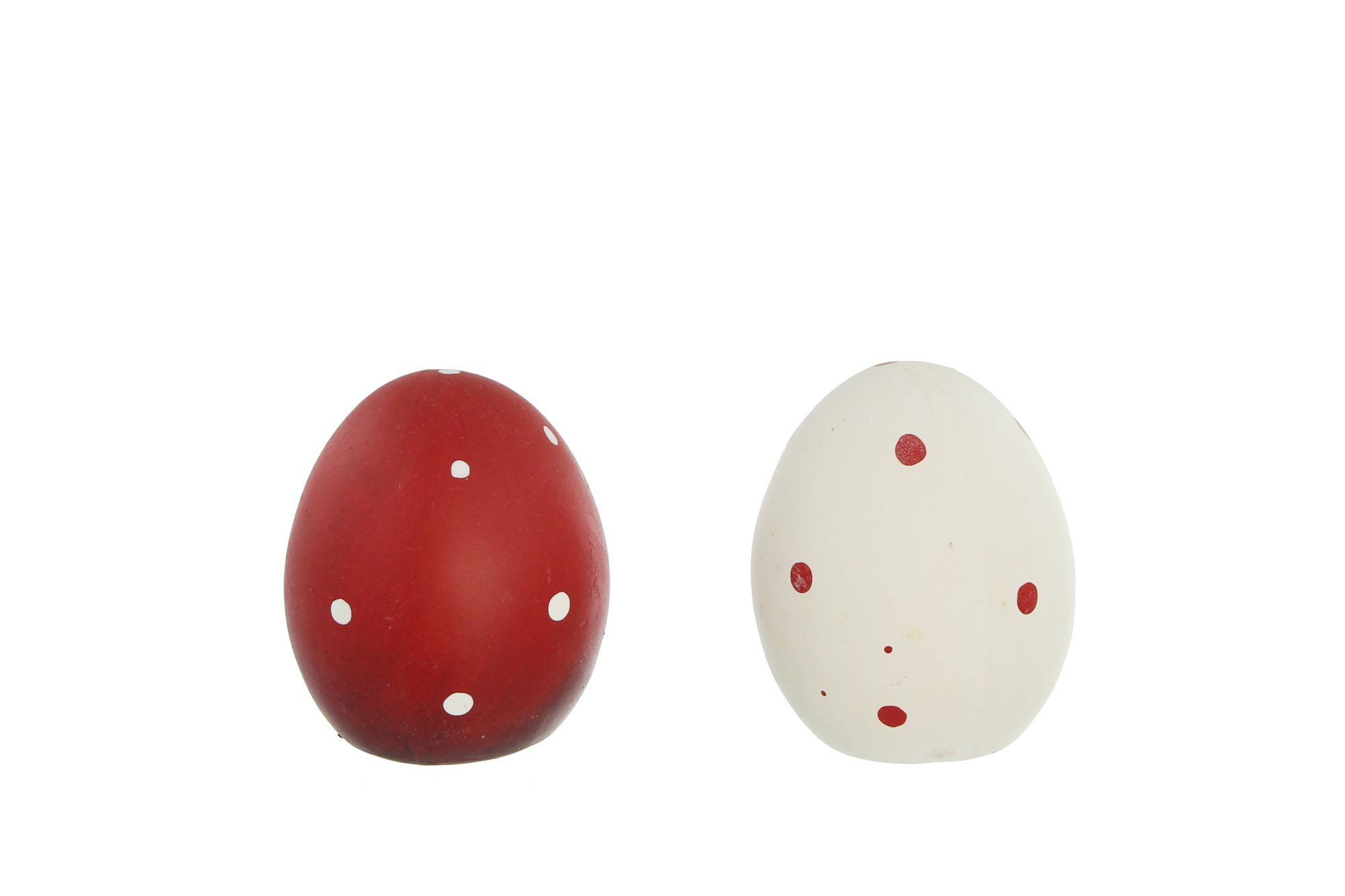 Deko-Ei "Pünktchen", 4er Set  im Frank Flechtwaren Online Shop für Ostereier kaufen