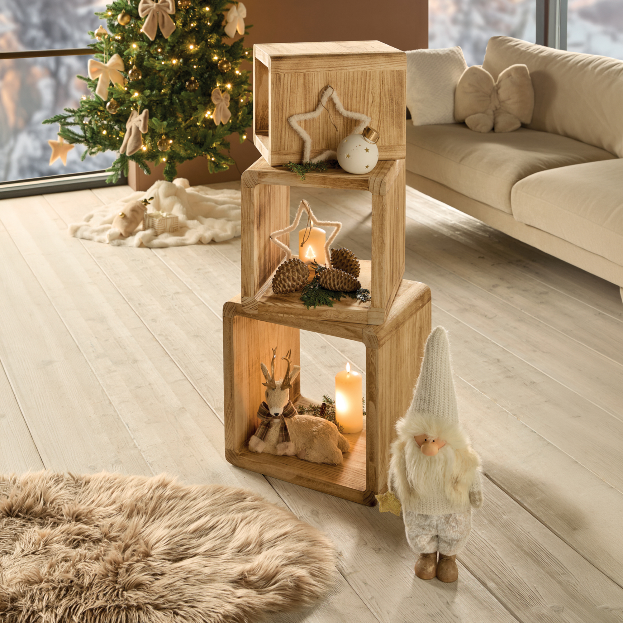 Santa "Goldstern"  im Frank Flechtwaren Online Shop für Weihnachtsmänner kaufen