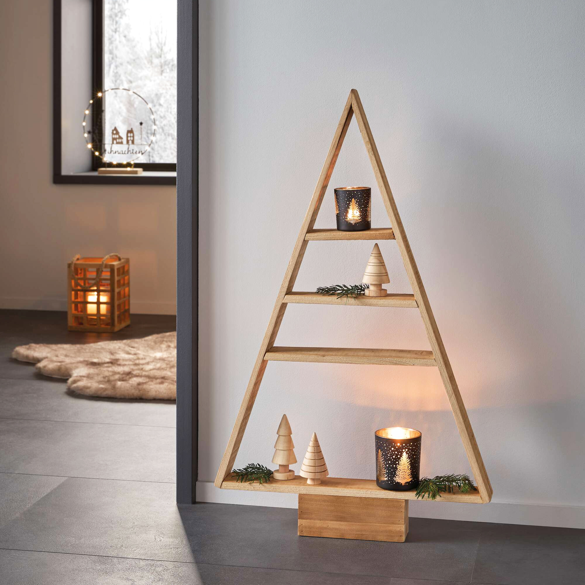 Windlicht "Tannenwald", 2er Set  im Frank Flechtwaren Online Shop für Windlichter kaufen