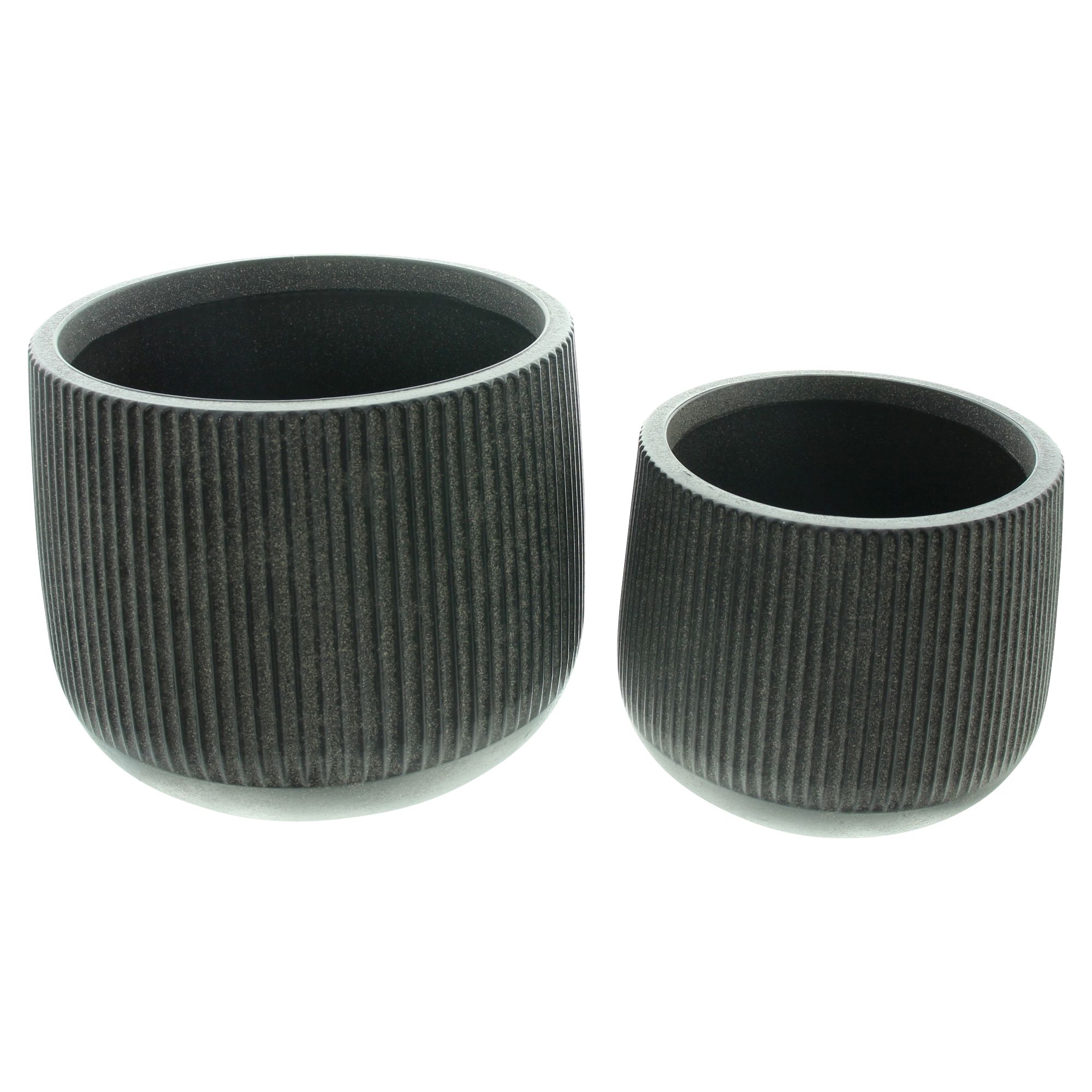 Übertopf "Rillen", 2er Set  im Frank Flechtwaren Online Shop für Übertöpfe kaufen